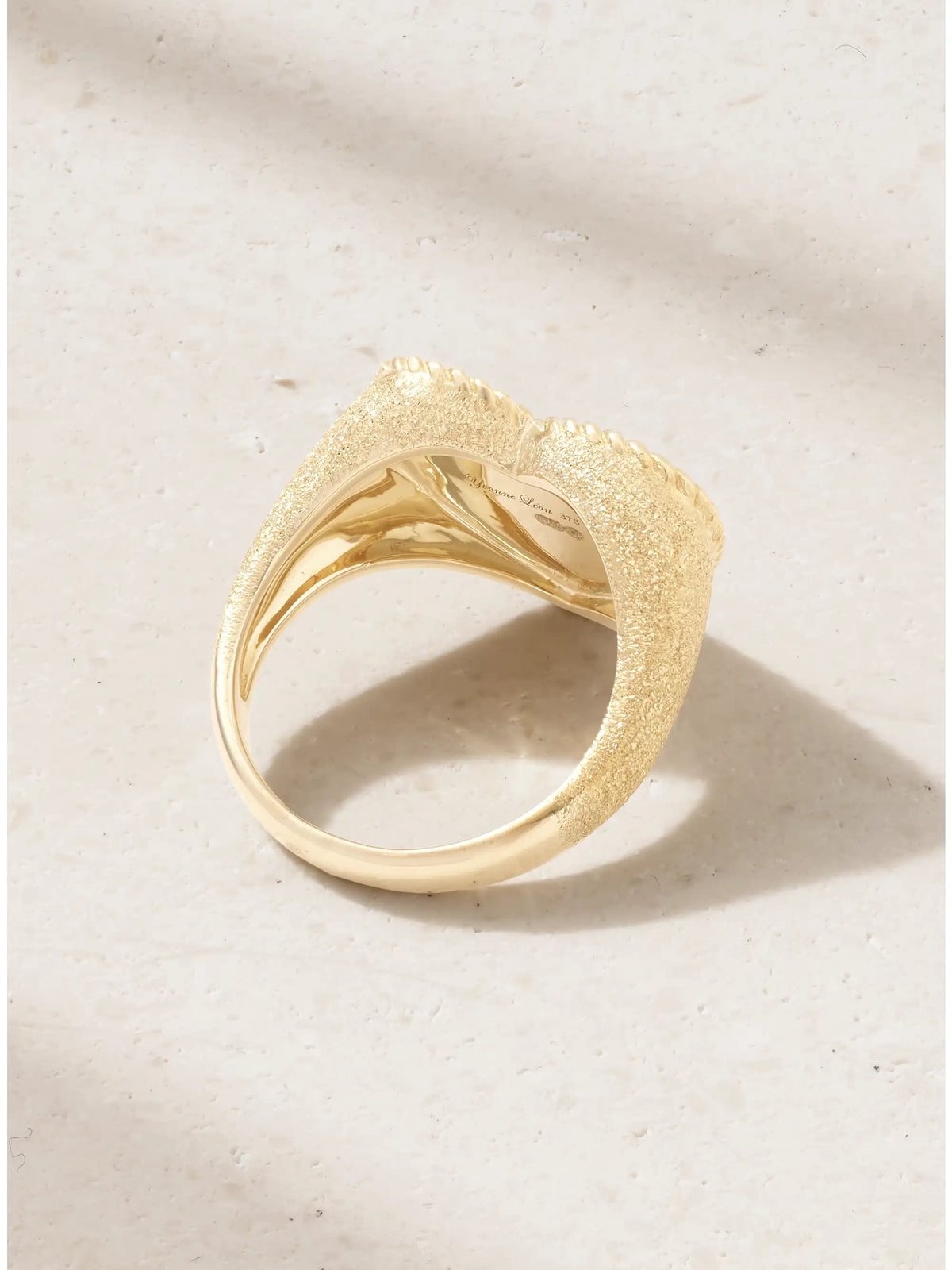 Coeur Pailletee 9-karat Gold Diamond Ring