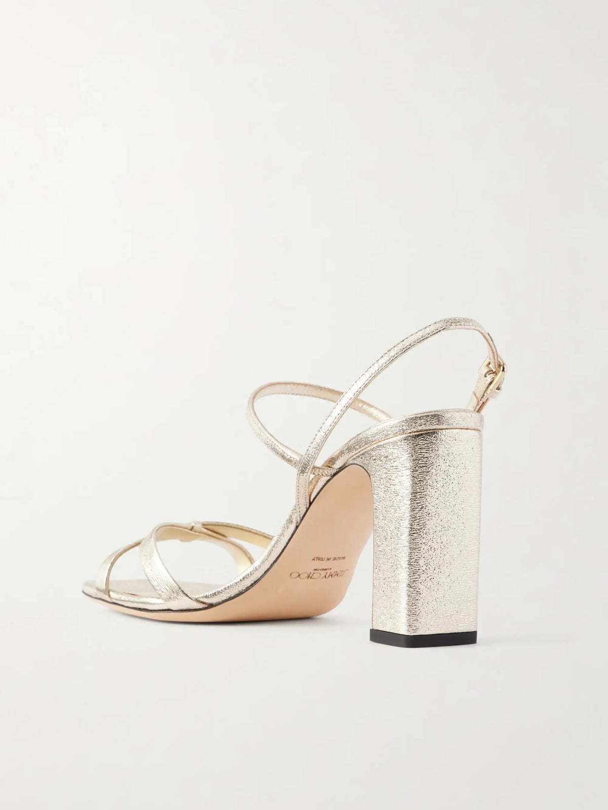Elsy 85 Metallic Leather Sandals