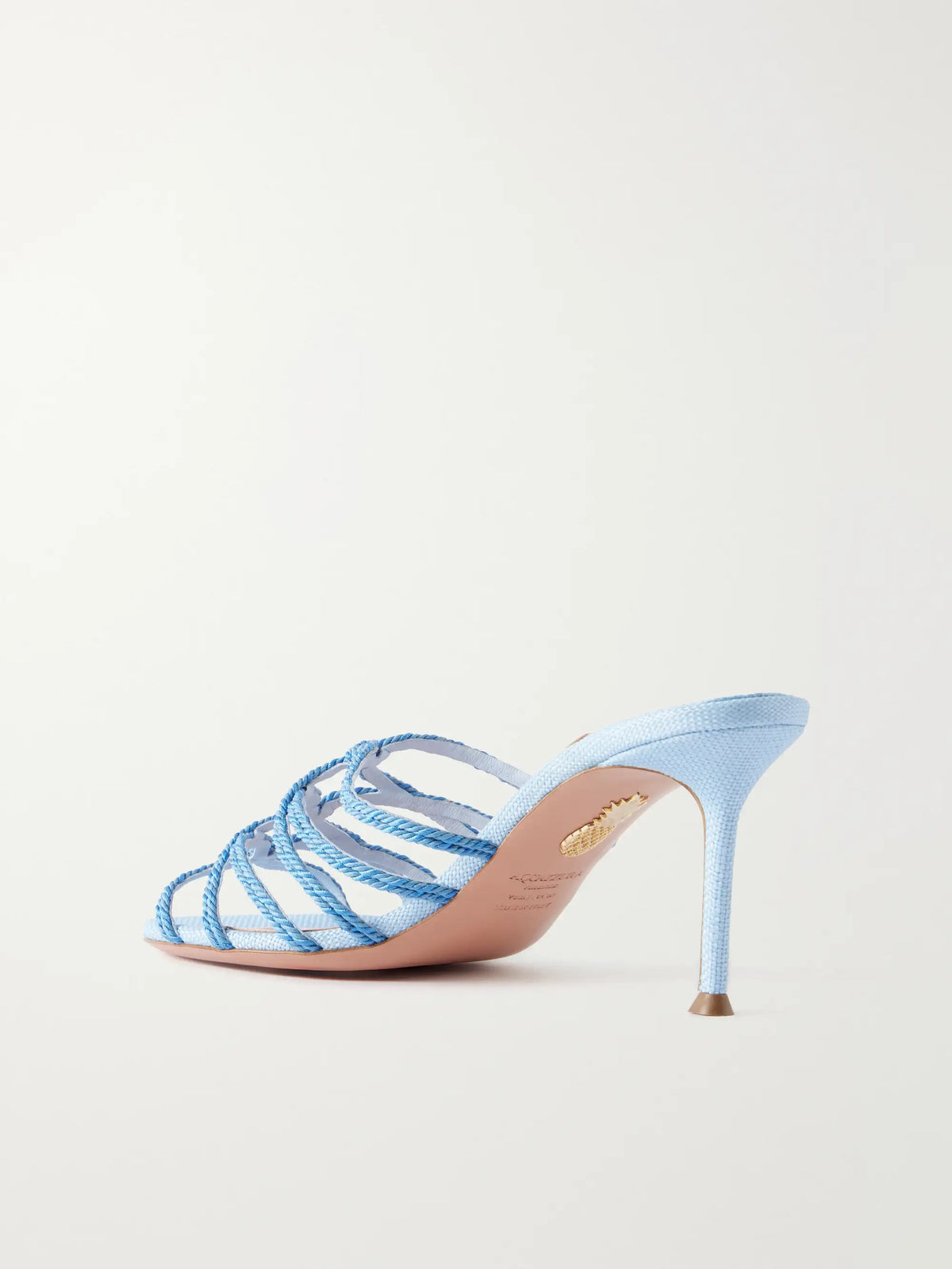 Rope 75 Raffia-trimmed Cord Mules