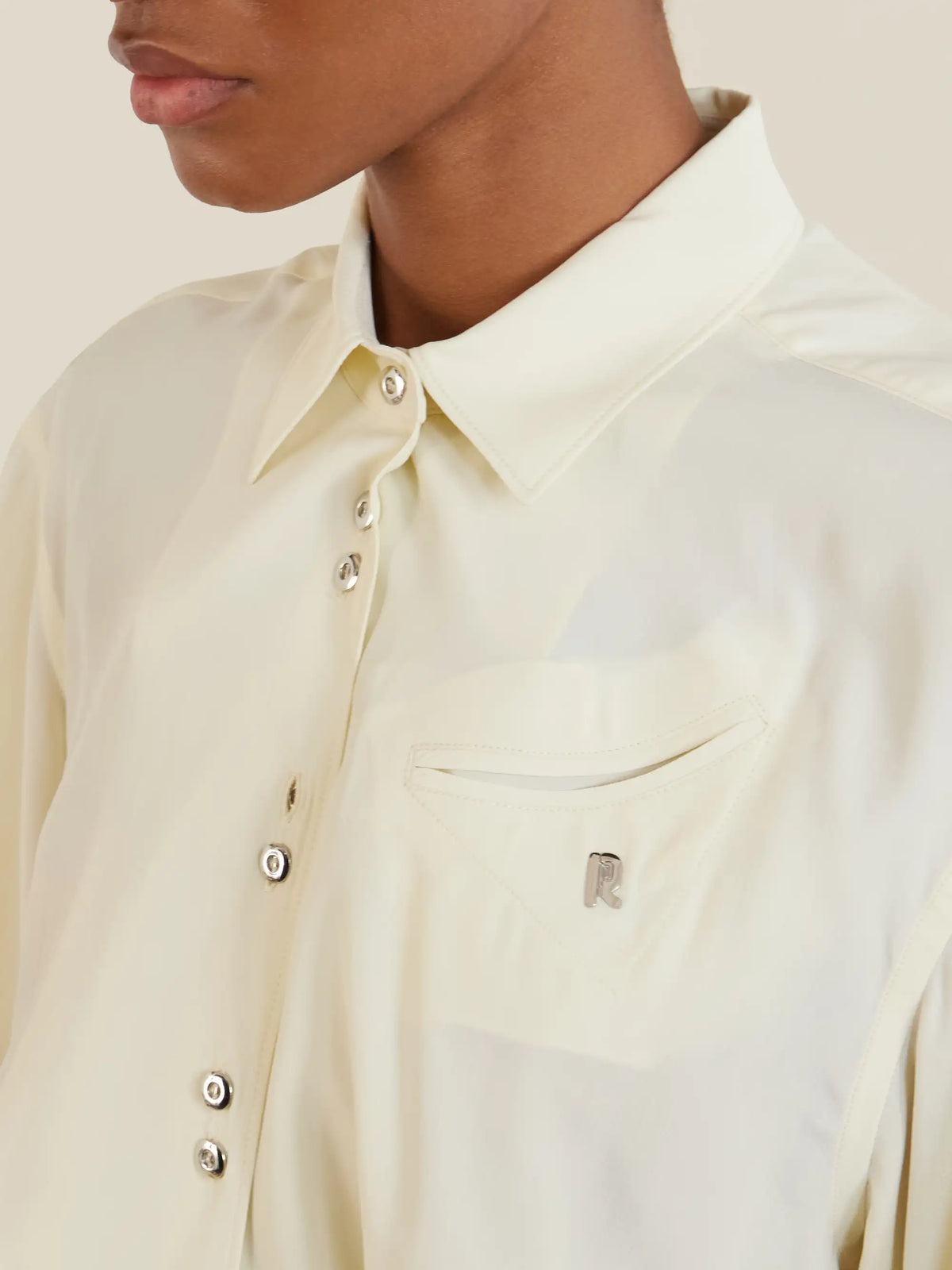 Logo-embellished Knotted Blouse