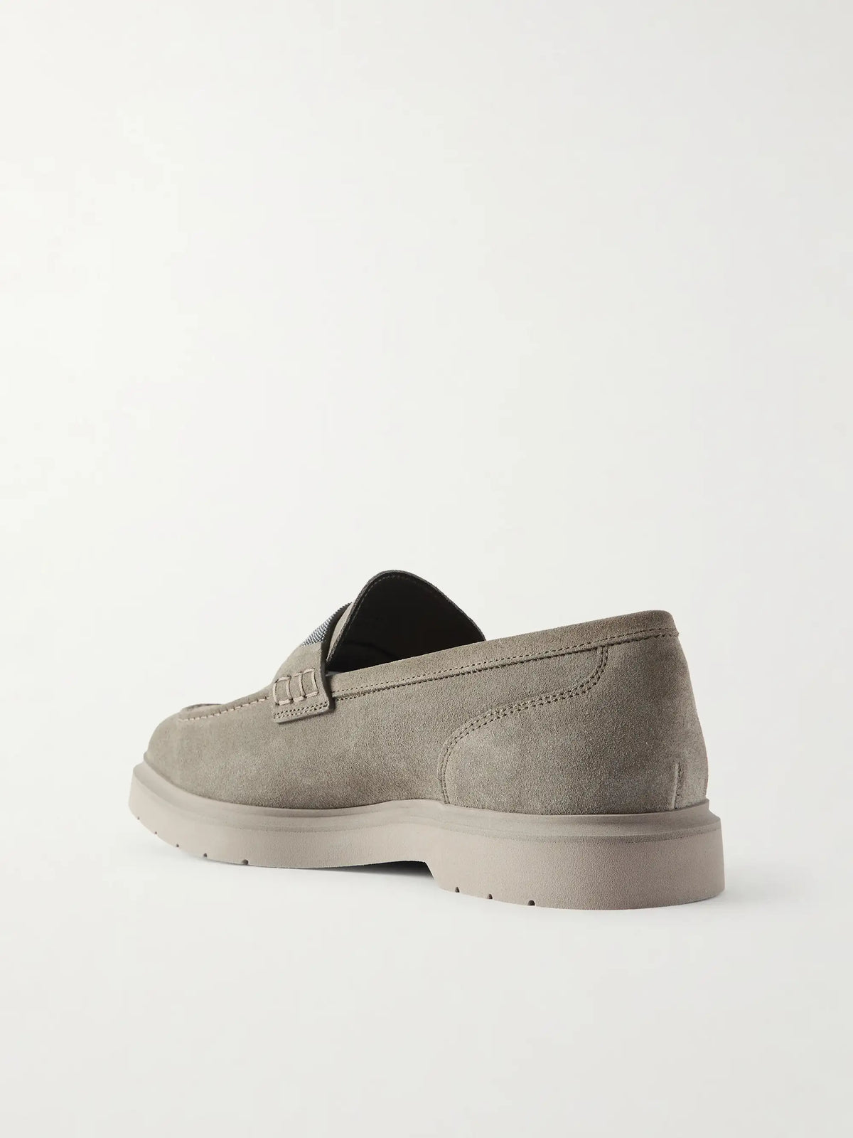 Embellished Suede Loafers