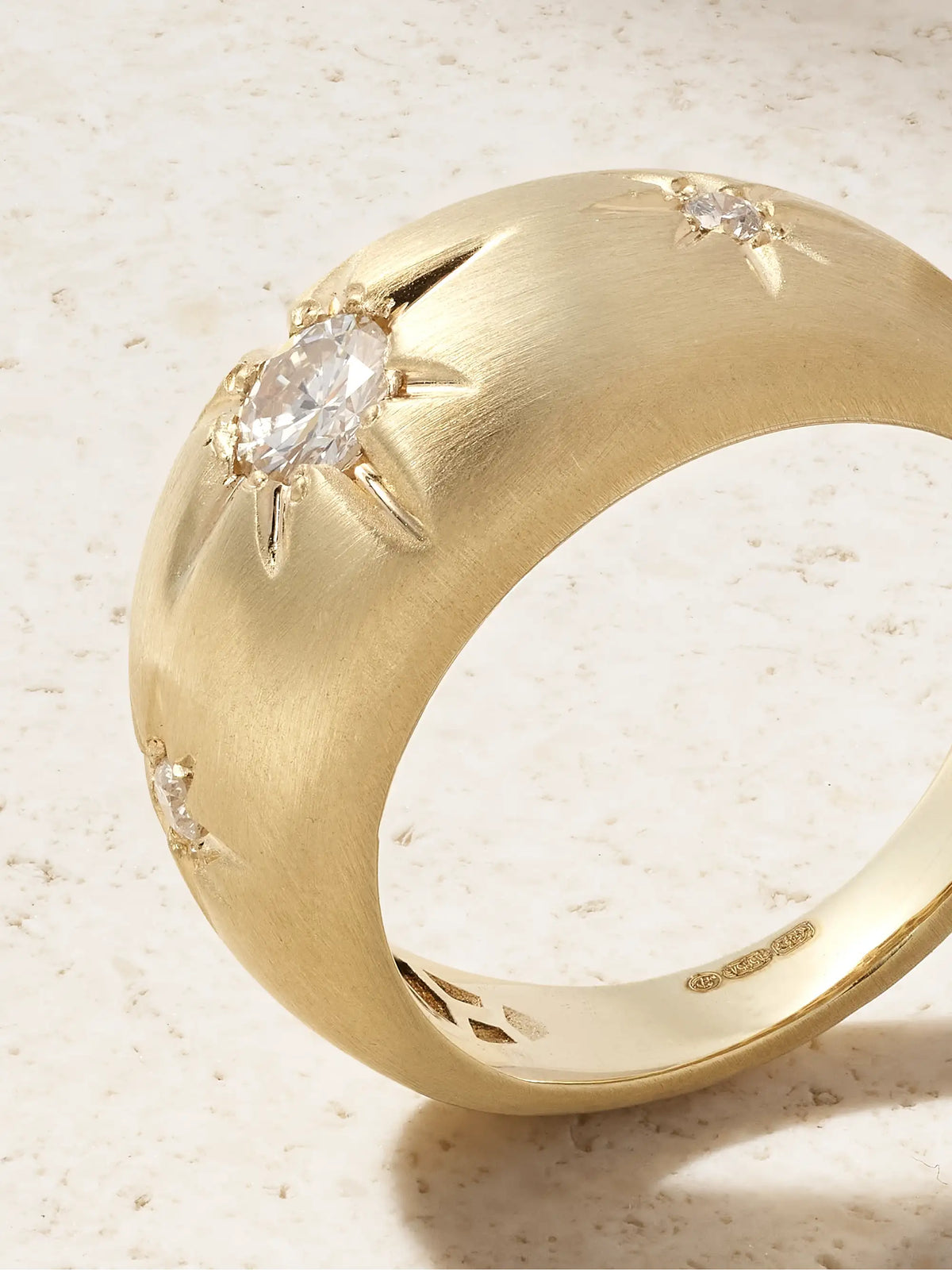 Starburst 14-karat Gold Diamond Ring
