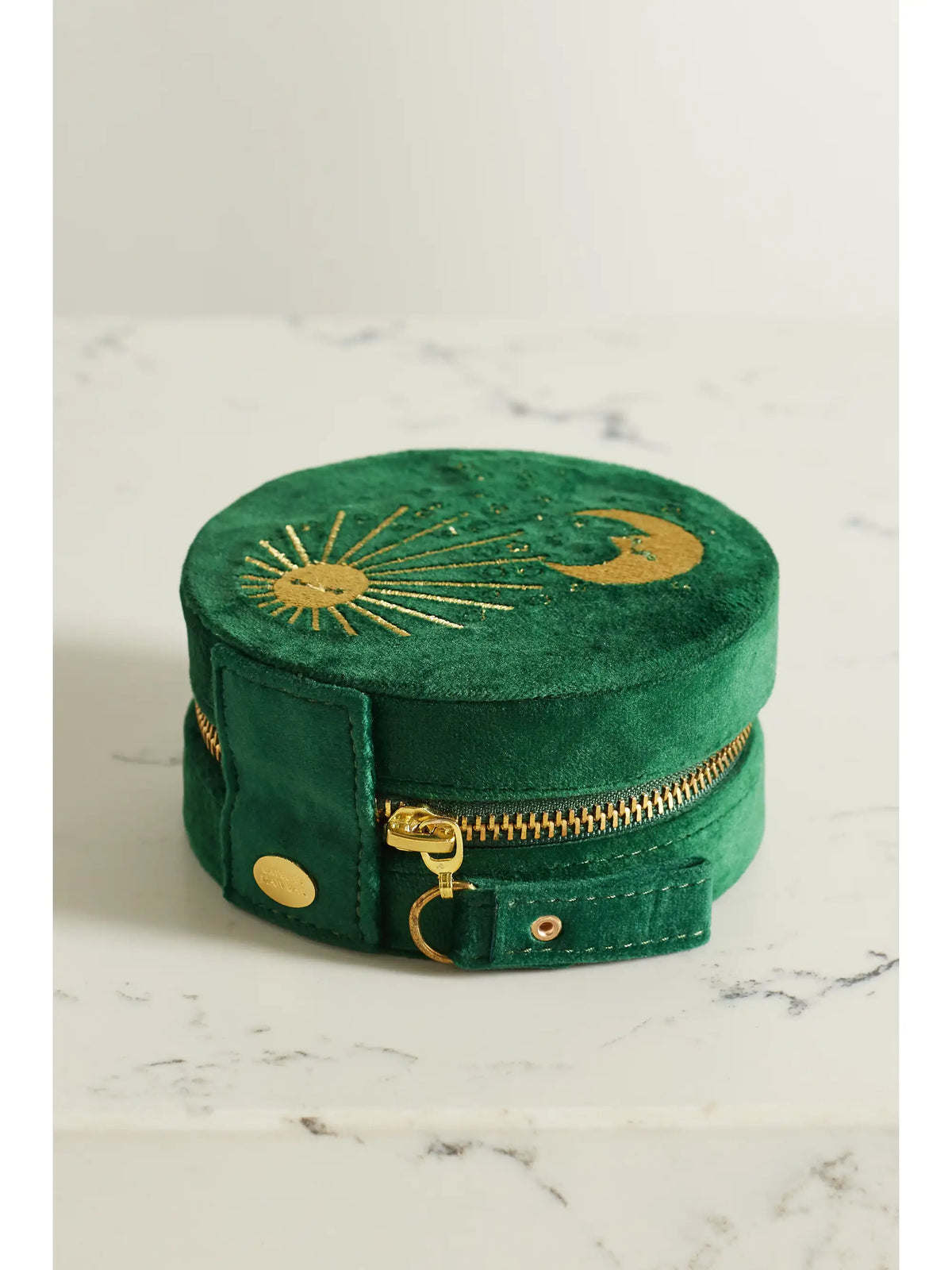 You Are The Sun To My Moon Embroidered Velvet Jewelry Box