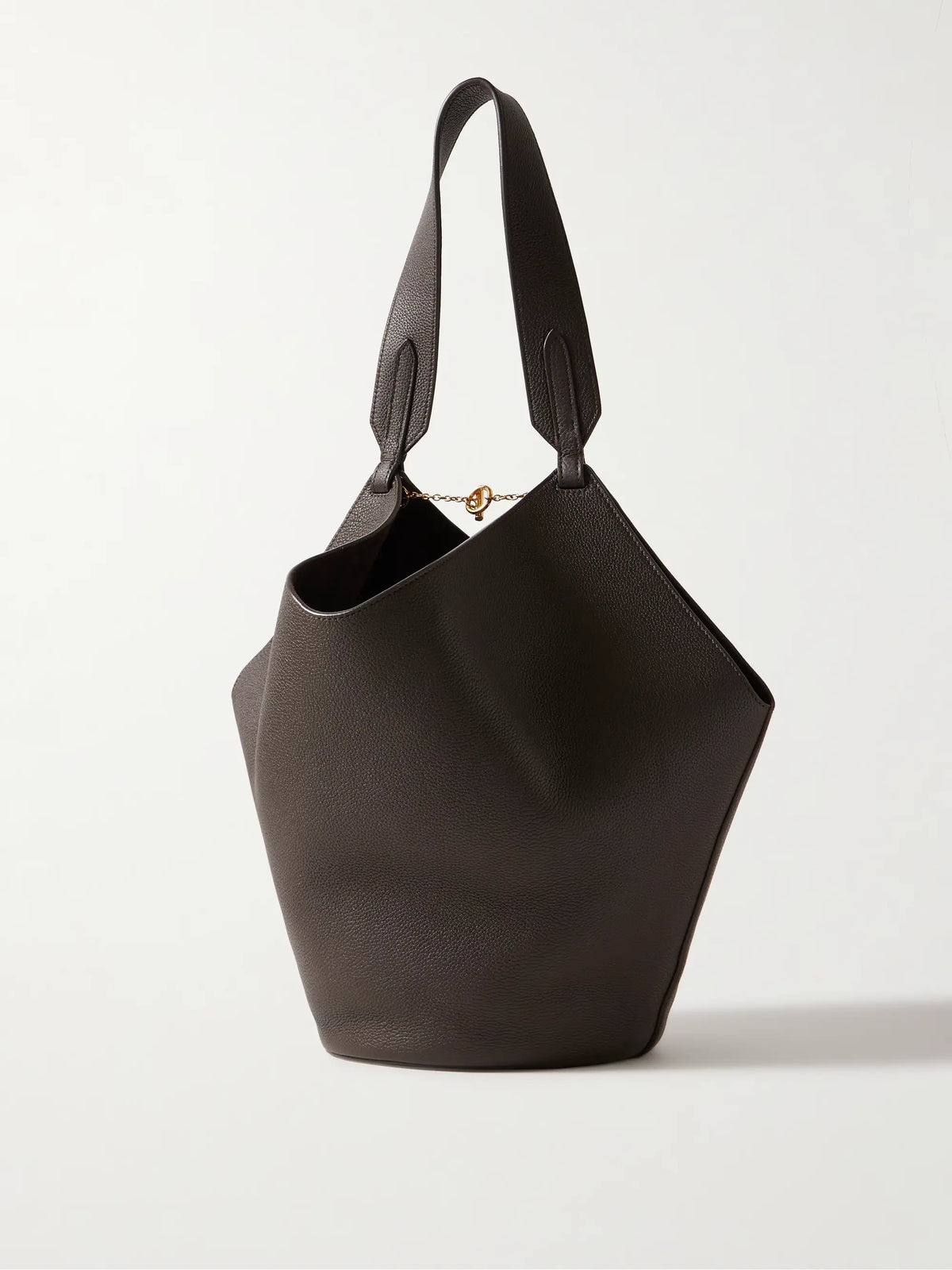 Lotus Small Textured-leather Tote