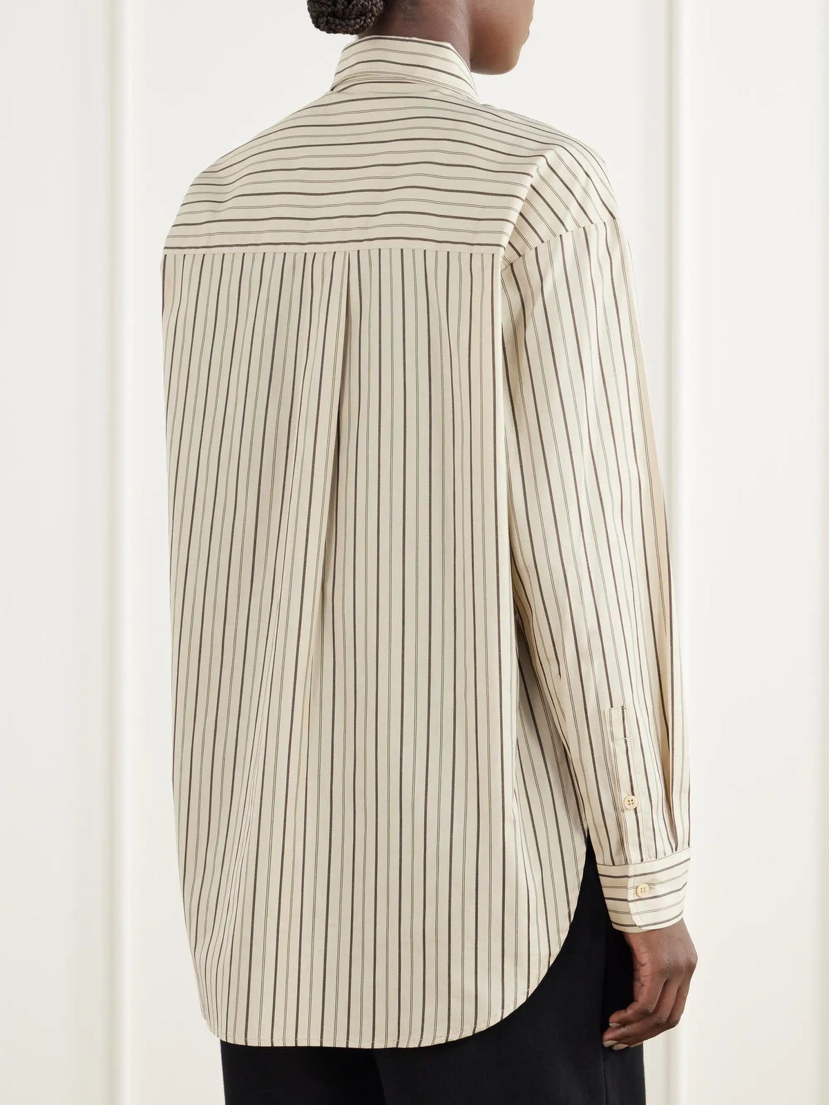 Jamie Haller The Essential Drop-tail Striped Cotton-poplin Shirt
