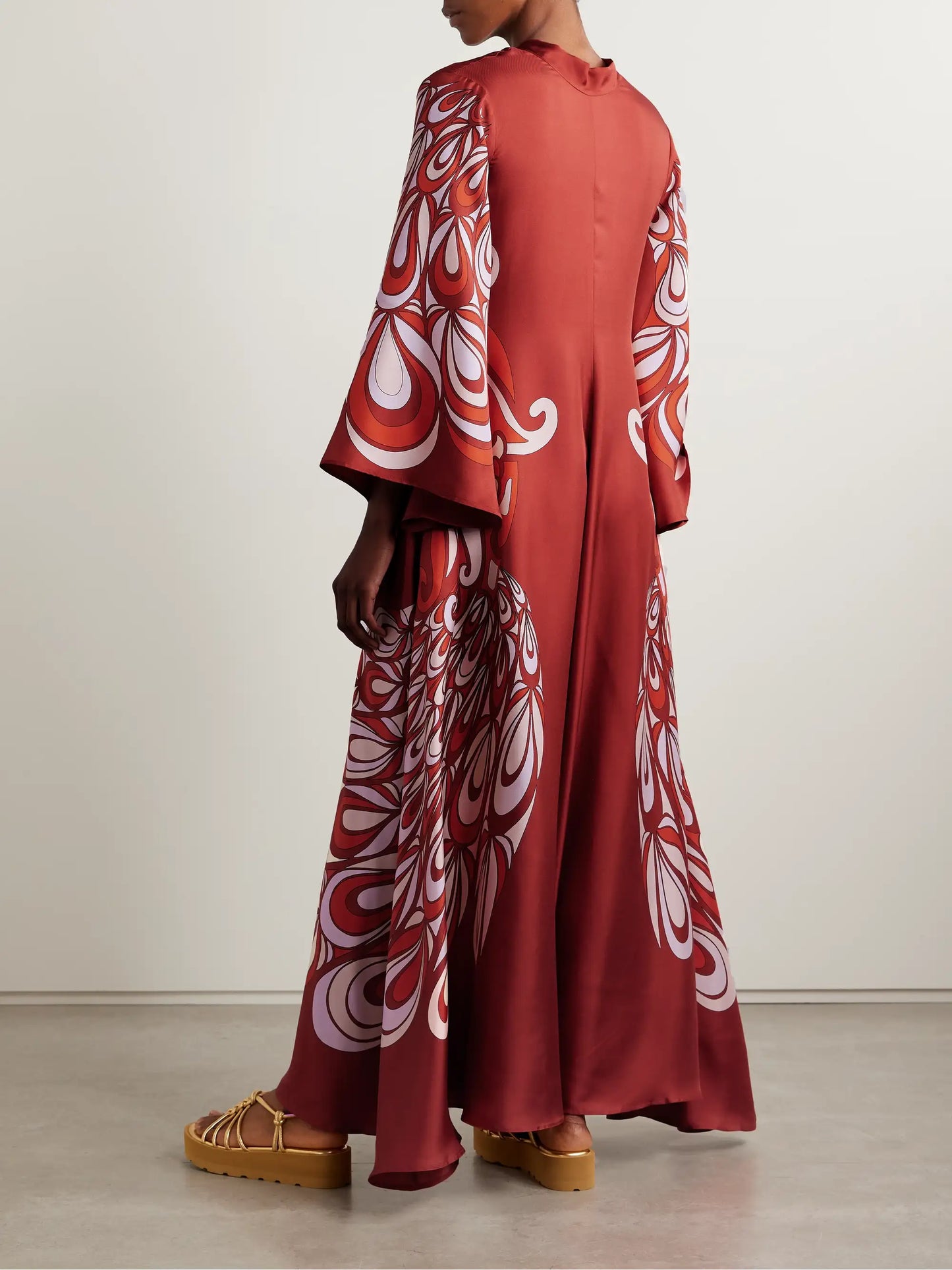Icon Magnifico Printed Silk-twill Maxi Dress