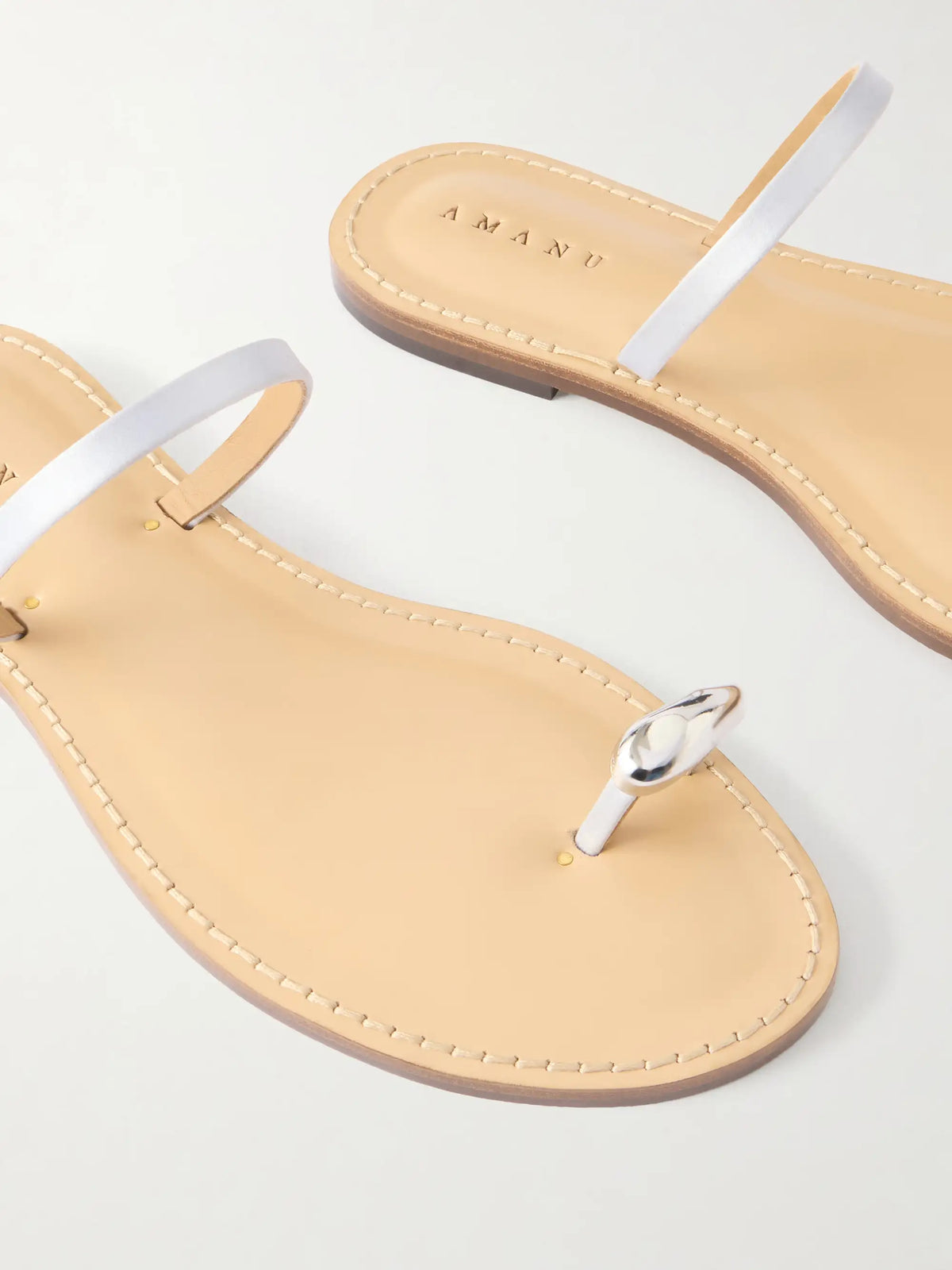 The Kibera Embellished Satin And Leather Sandals