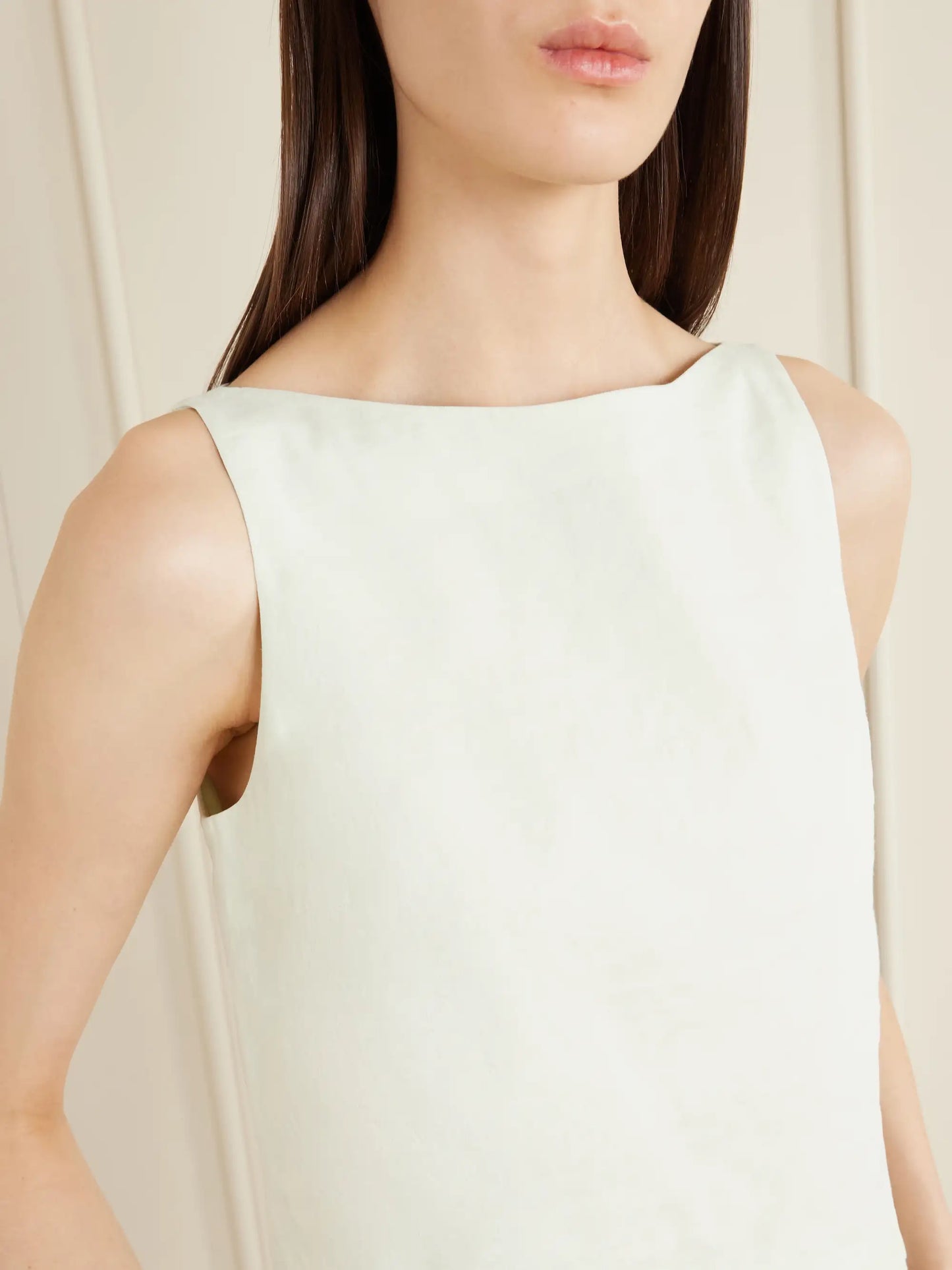 Linen-blend Top