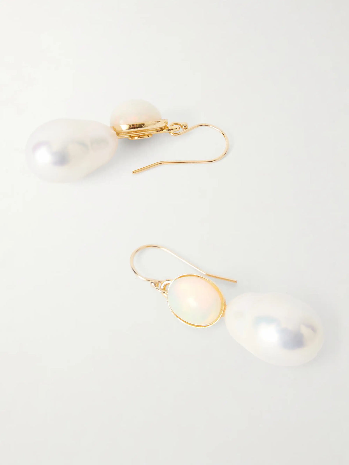 Tatum Iridescent Opal And Pearl Earrings