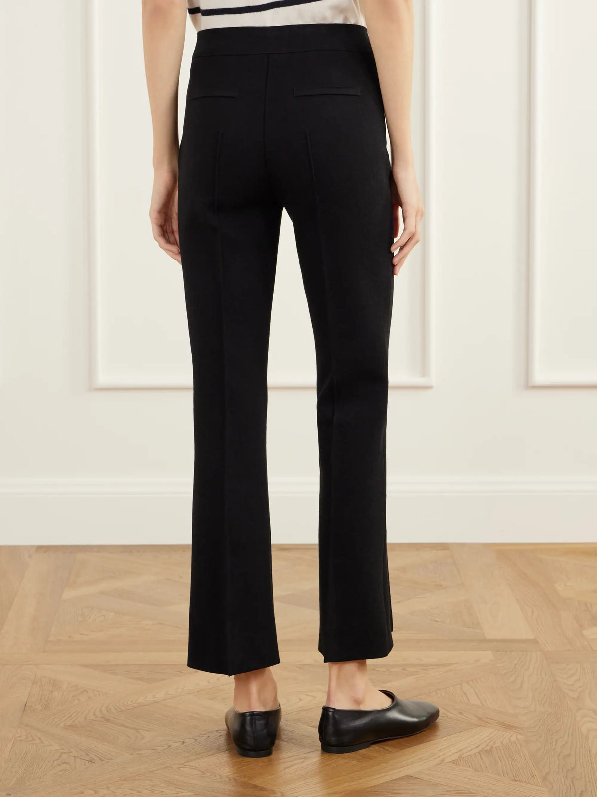 HIGH SPORT Geo Kick Stretch Cotton-blend Jersey Flared Pants