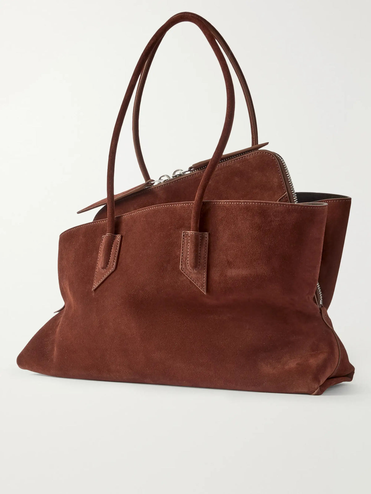 La Passeggiata Medium Asymmetric Suede Tote