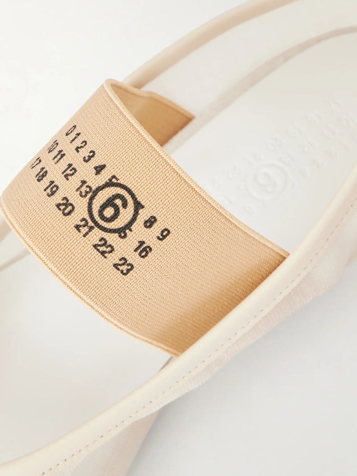 Logo-printed Leather-trimmed Mesh Ballet Flats