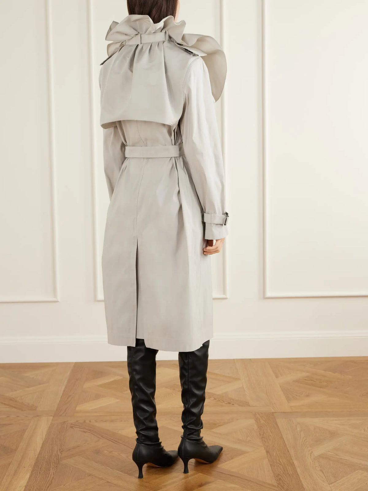 Burberry Clare Belted Gabardine Trench Coat