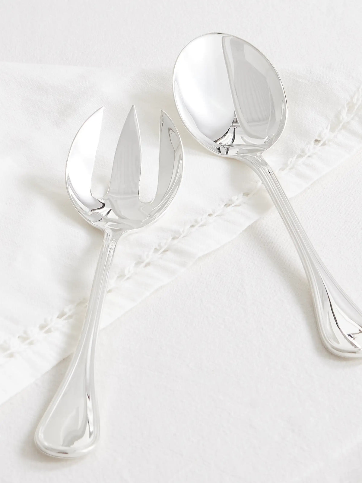 Albi Set Of Two Silver-plated Salad Servers