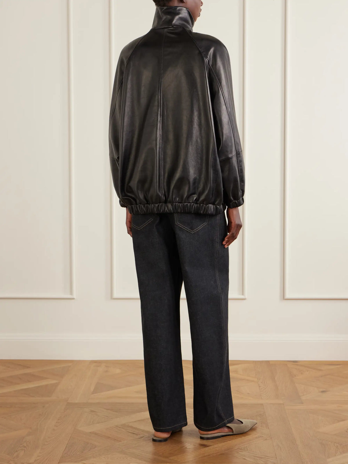 Brunello Cucinelli Leather Bomber Jacket