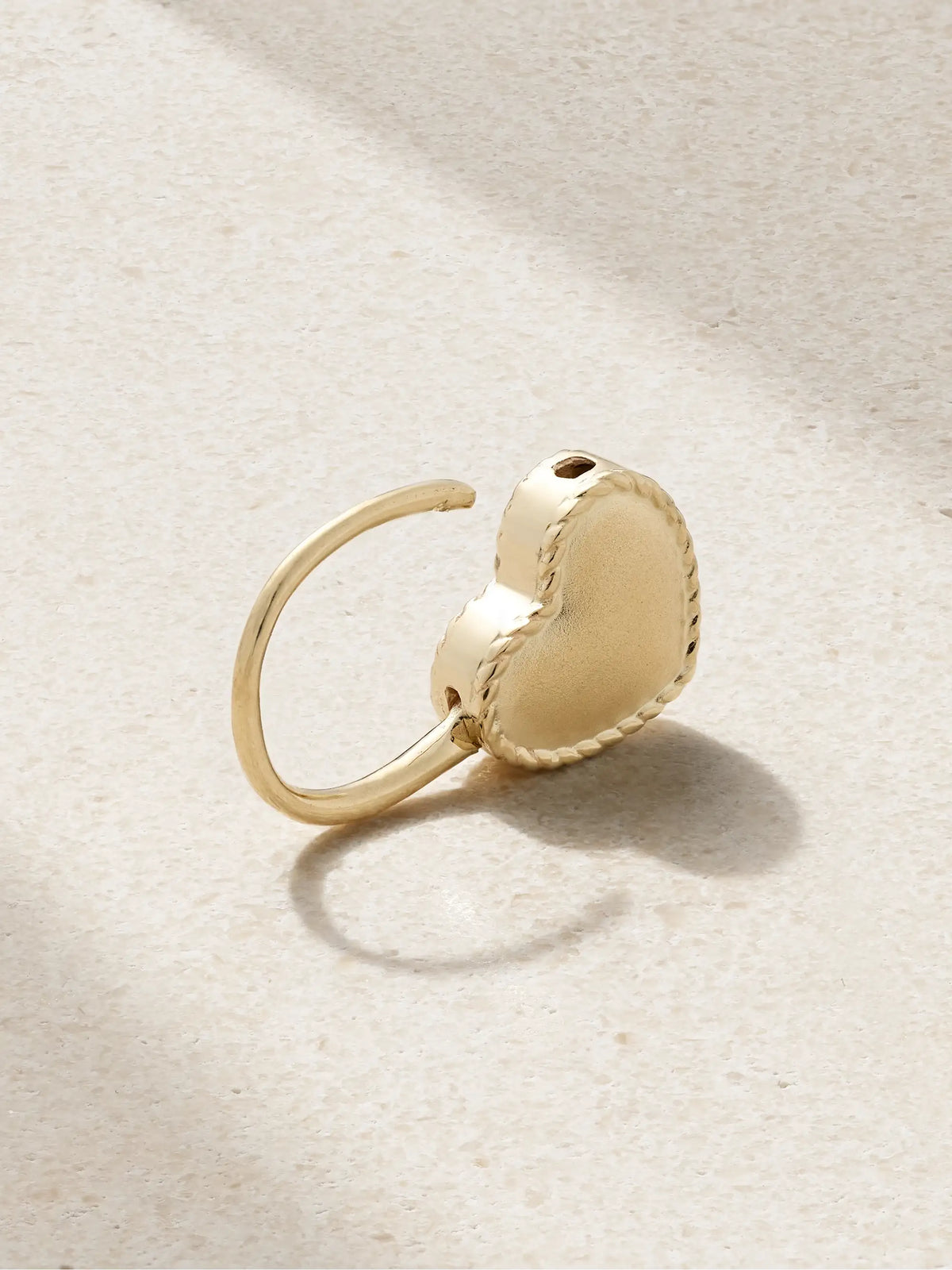 Créole Cadenas Coeur 9-karat Gold Diamond Single Earring