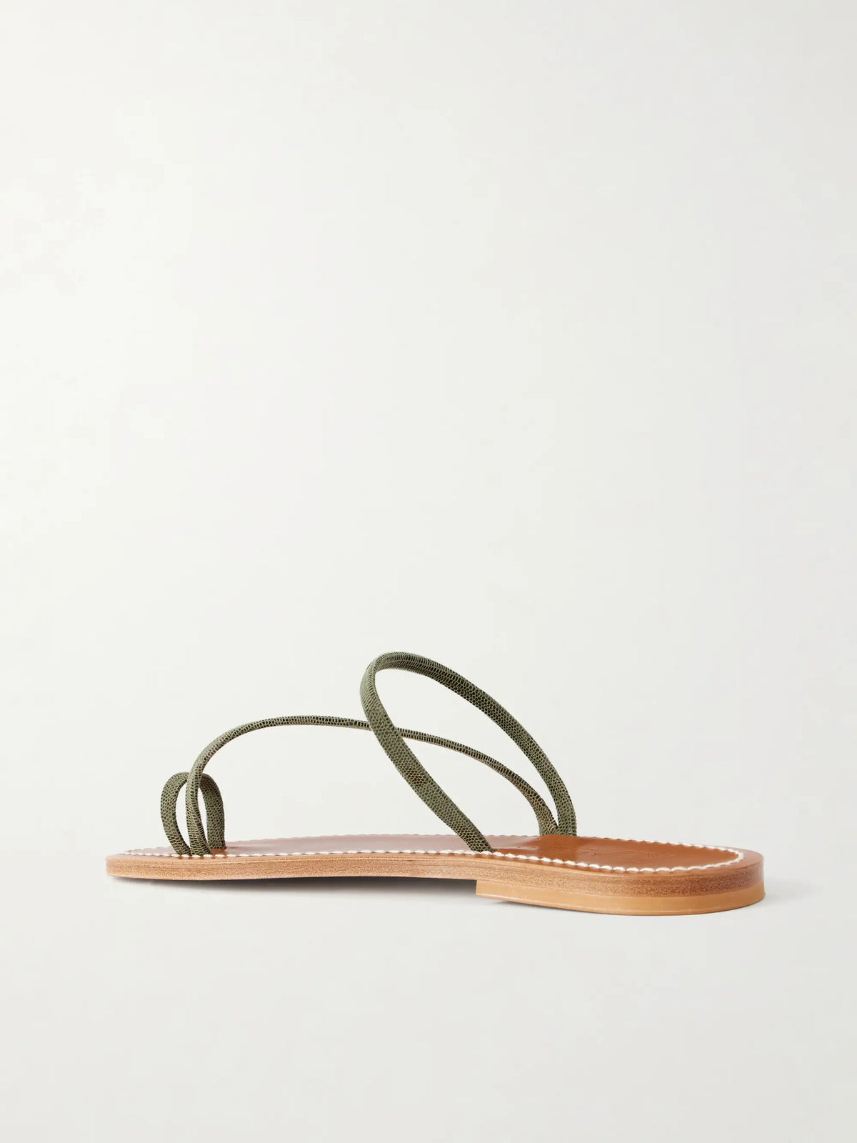Actium Snake-effect Leather Sandals