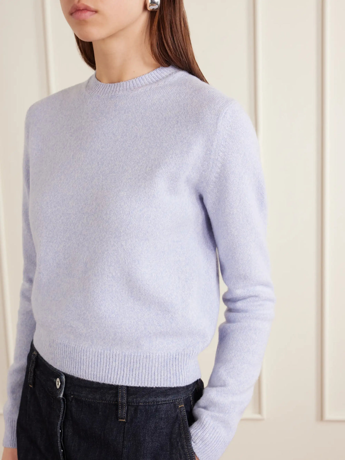 Jil Sander Cropped Wool And Cashmere-blend Sweater