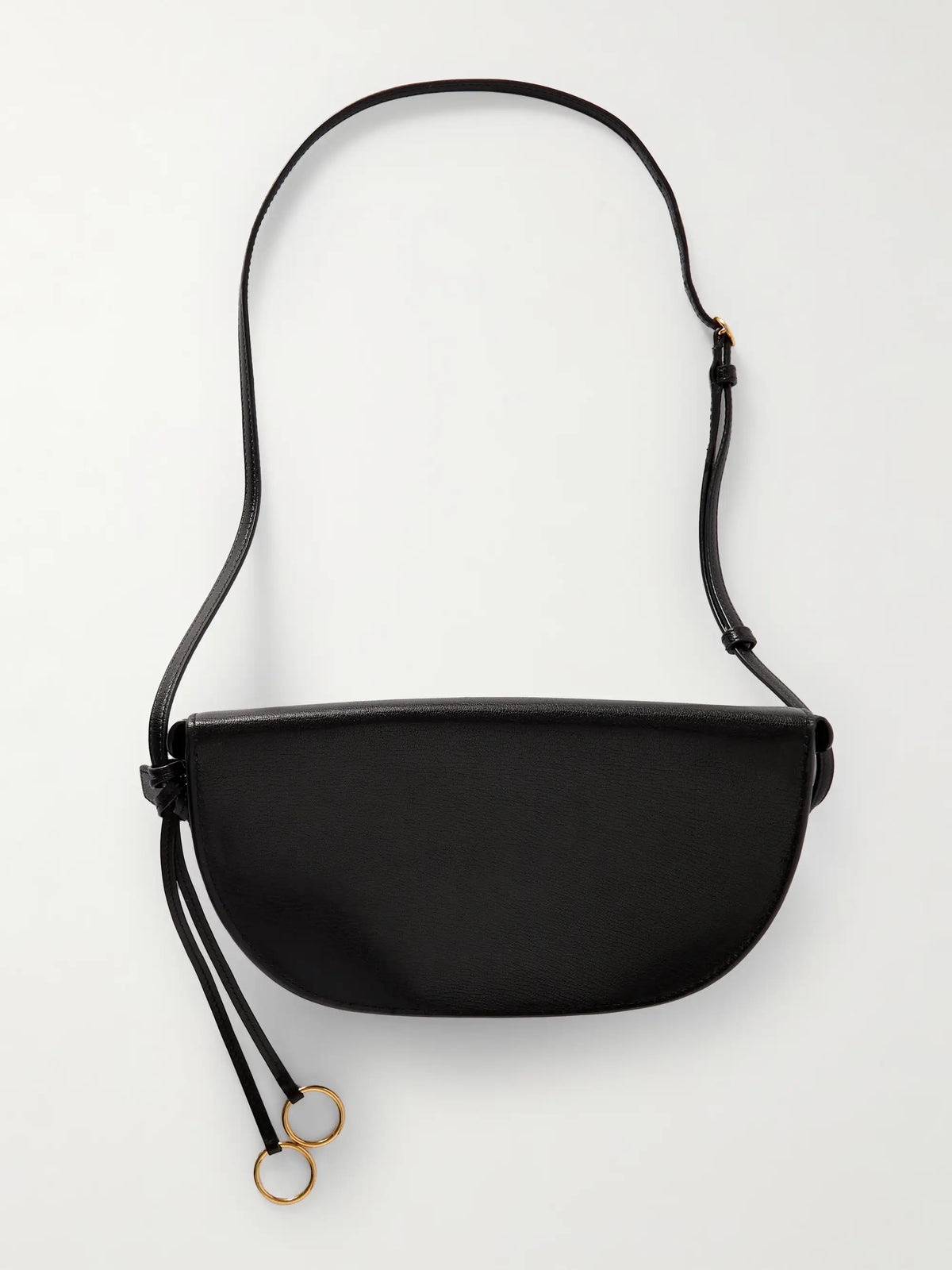 Molded East West Leather Shoulder Bag