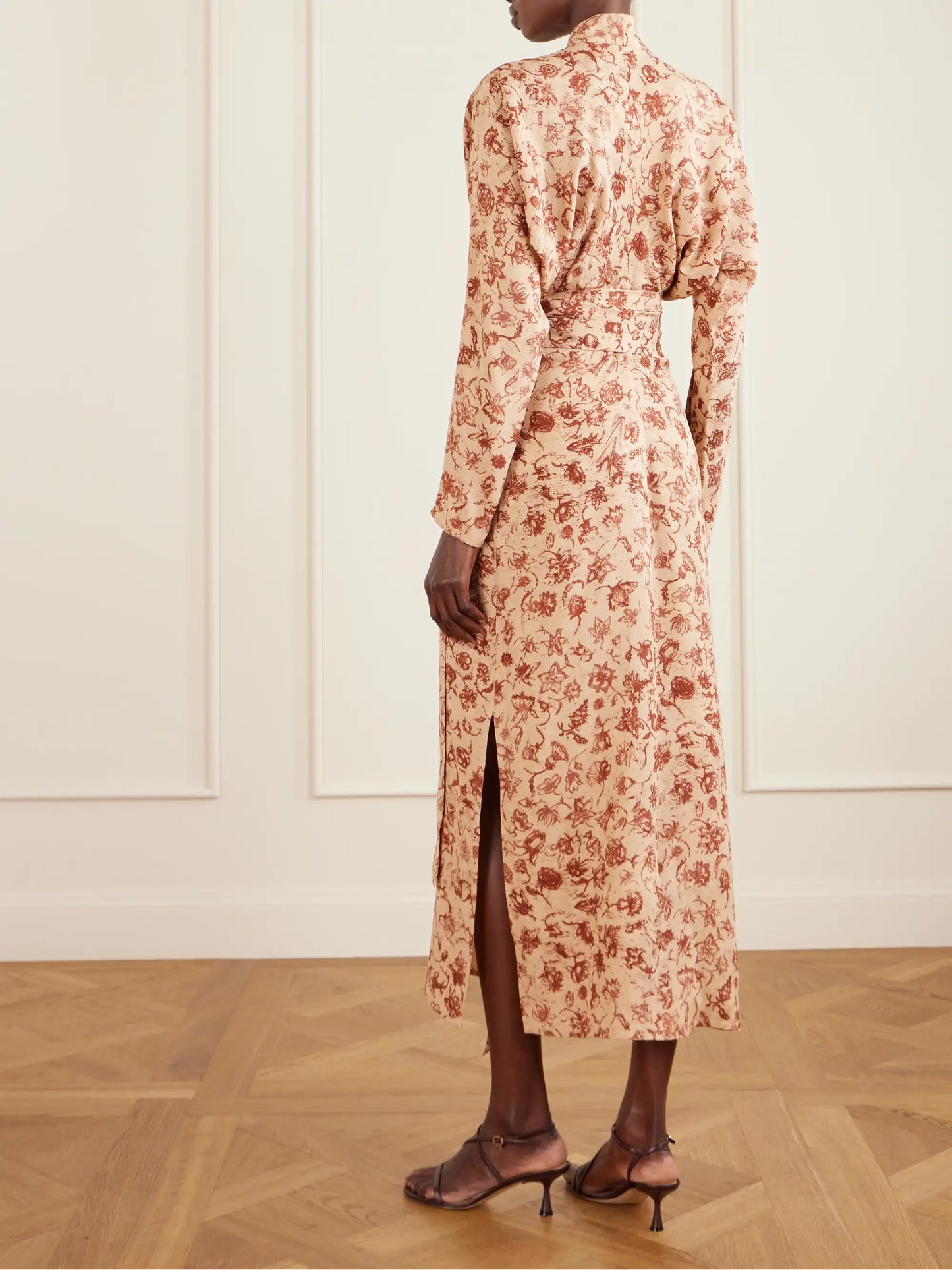 Laura Floral-print Silk Midi Dress