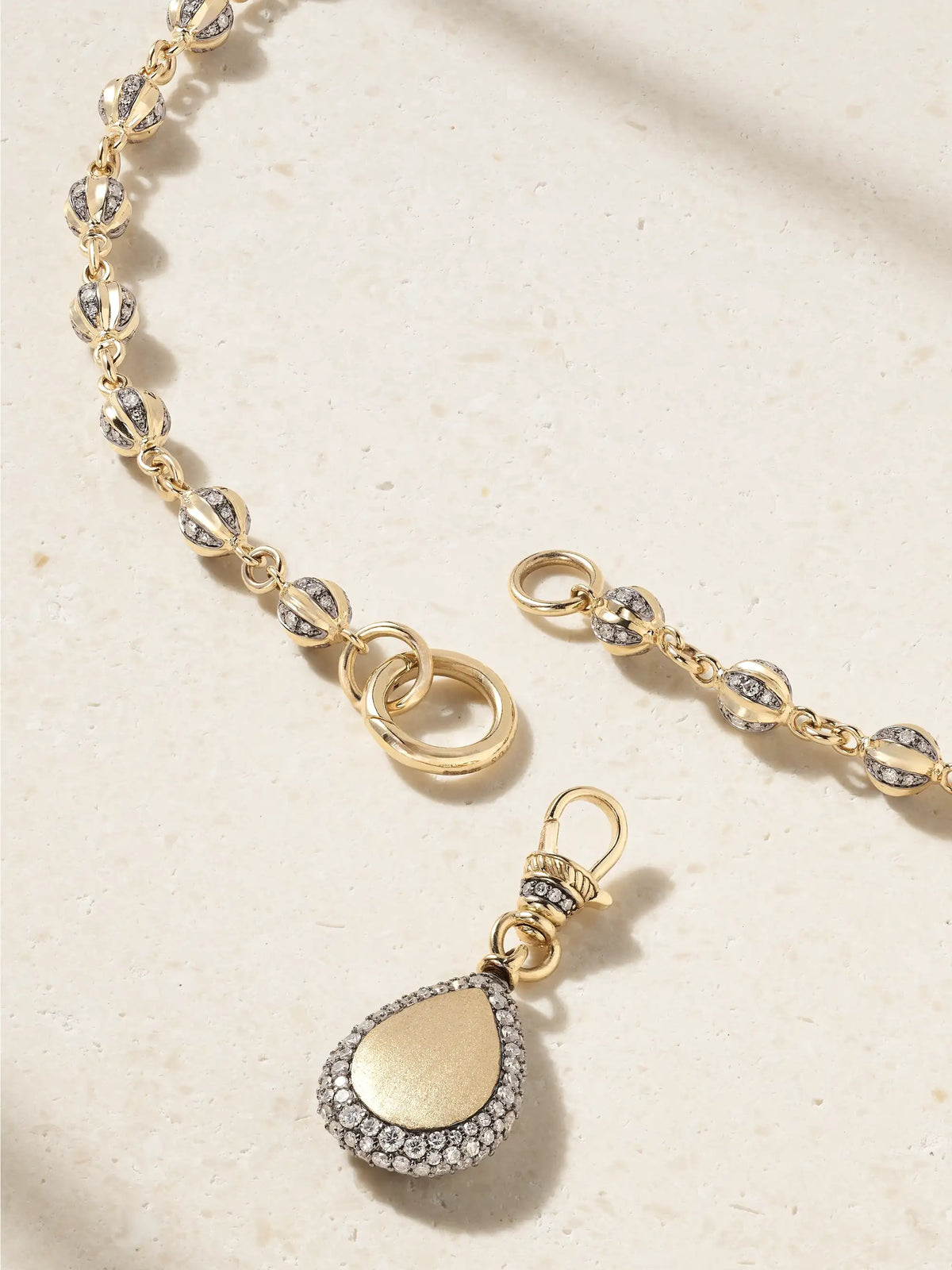 Lucy Delius 14-karat Gold Diamond Necklace
