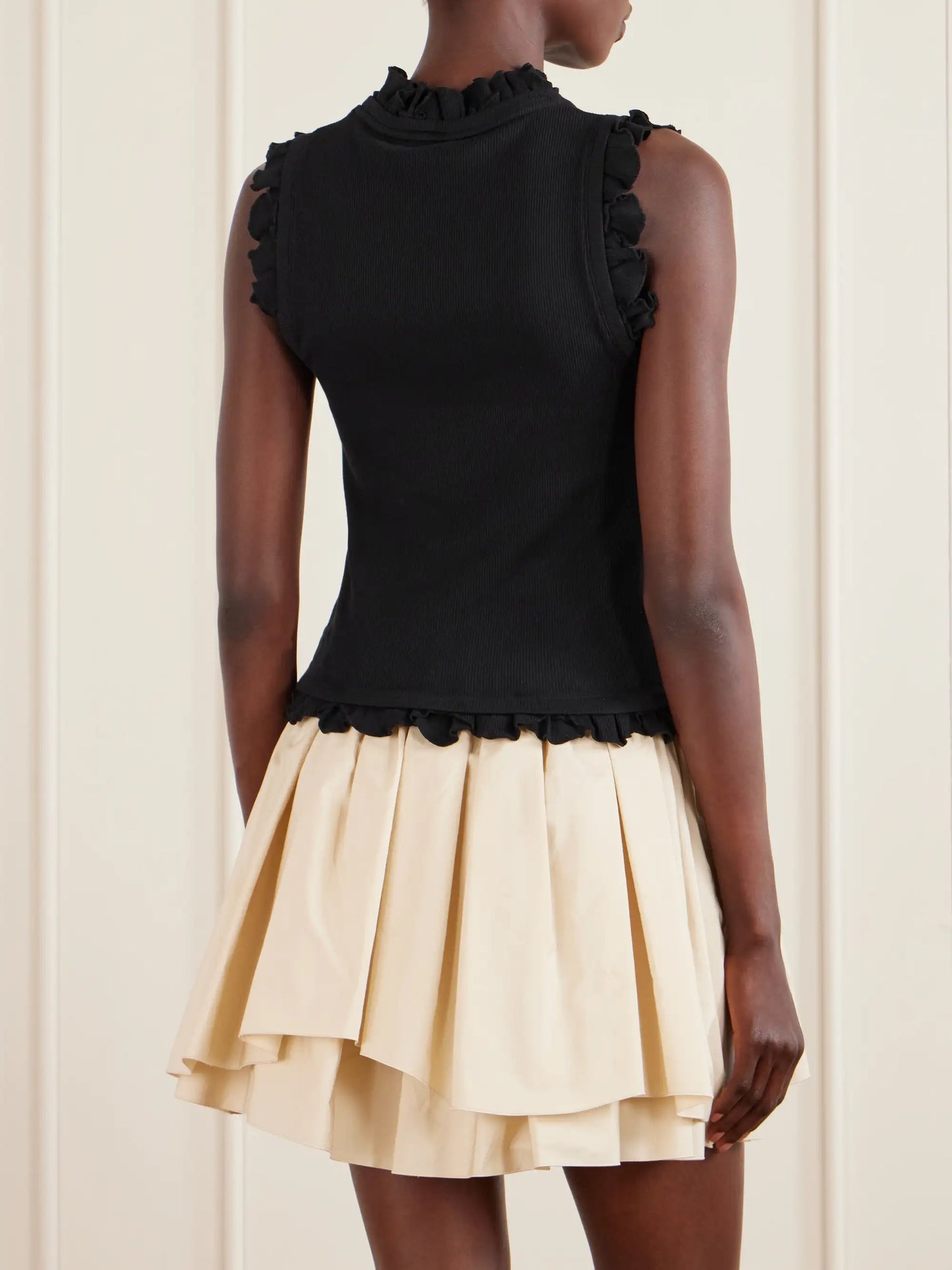 + Paula's Ibiza Ruffled Cotton-blend Tank Top