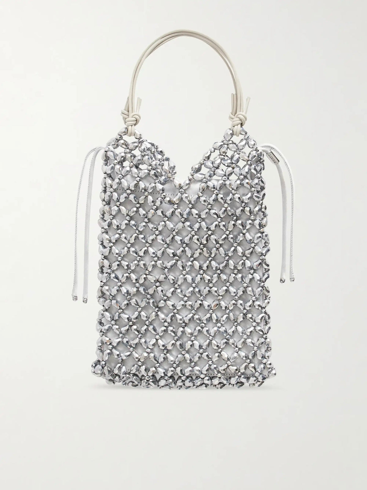 Kelly Leather-trimmed Embellished Satin Shoulder Bag