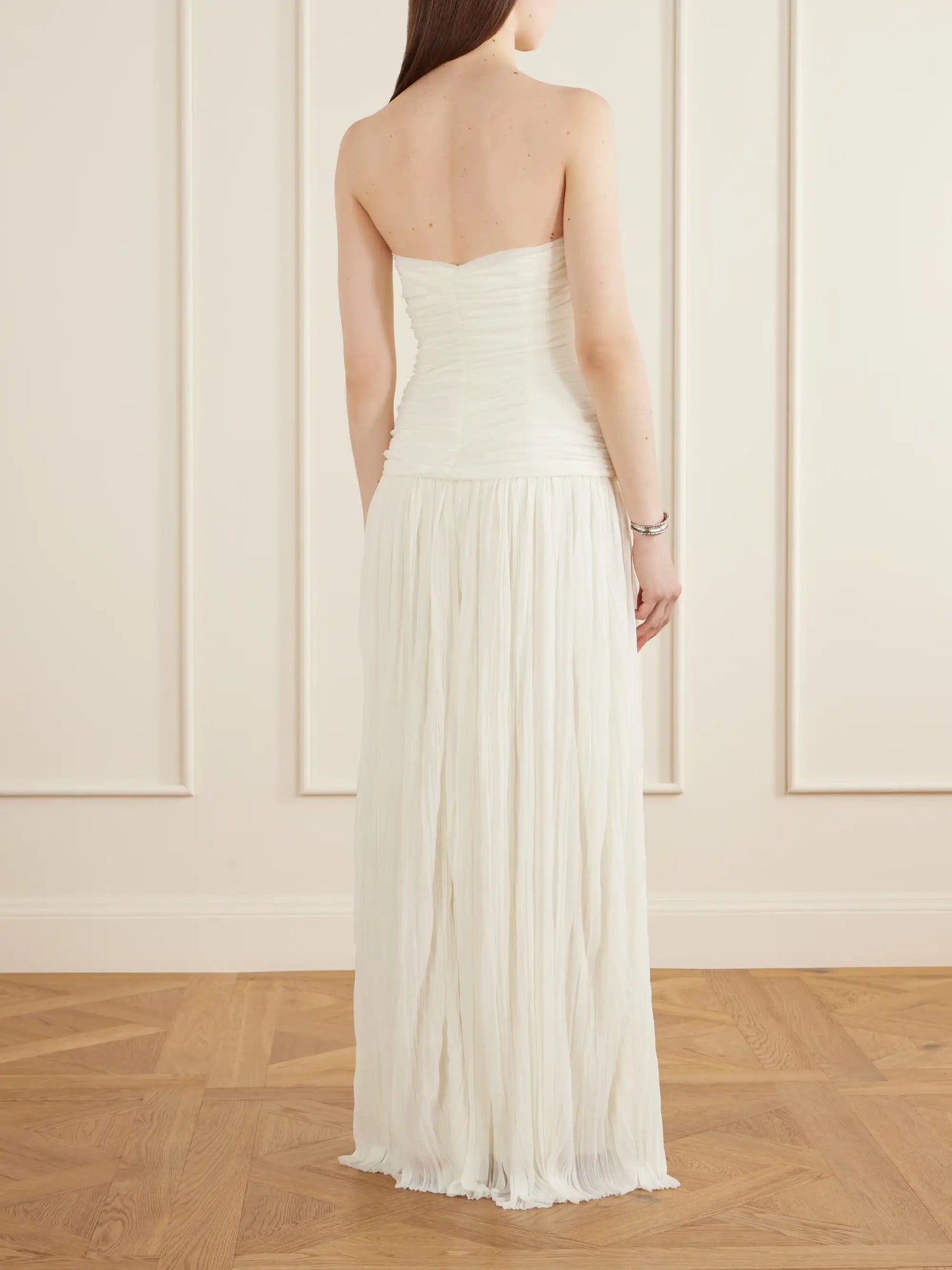 Danielle Crinkled Bustier Gown
