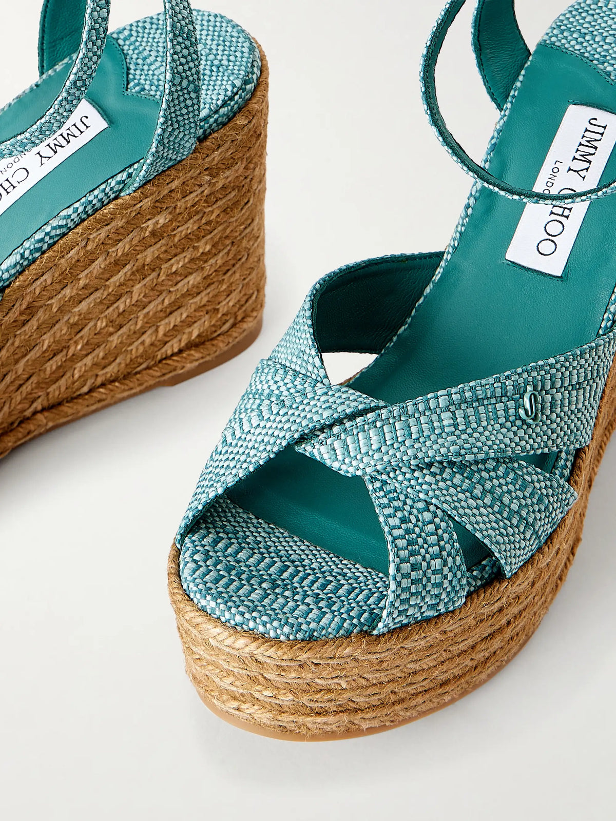 Korra 100 Raffia Platform Wedge Sandals