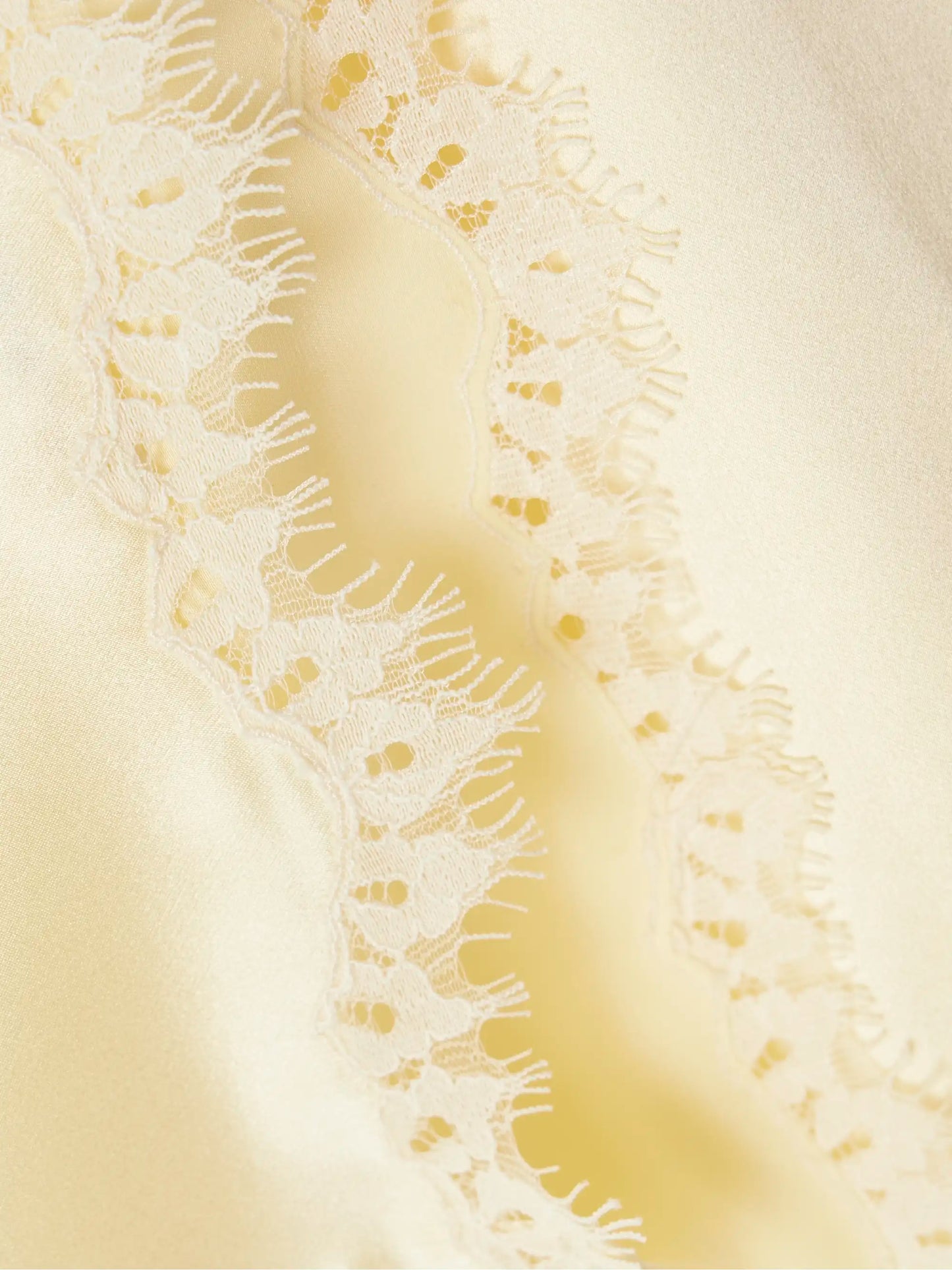 Loure Lace-trimmed Silk-satin Top
