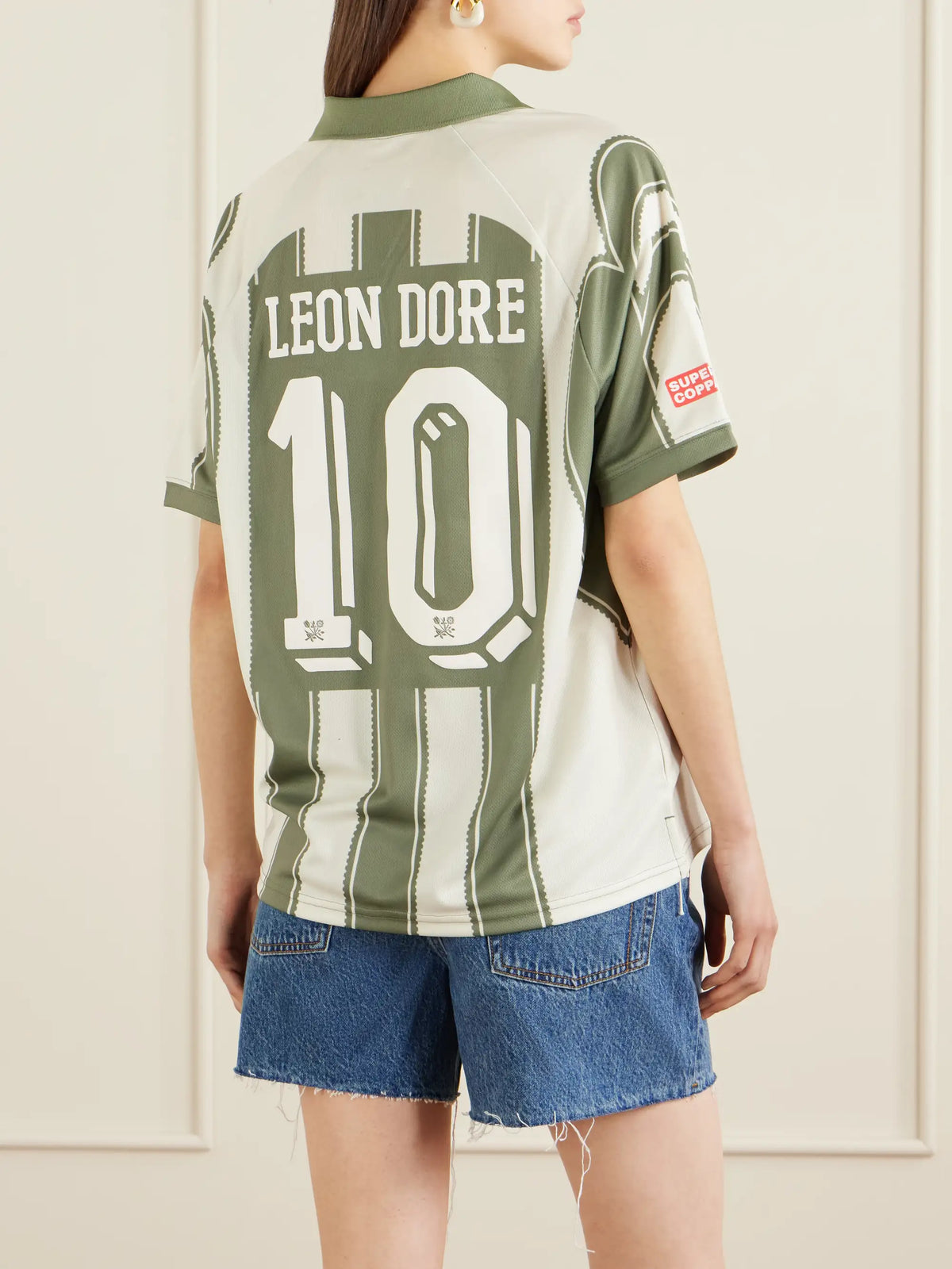 Aimé Leon Dore Logo-appliquéd Striped Jersey T-shirt