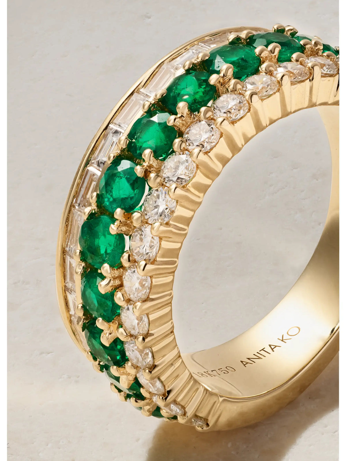 Anita Ko 18-karat Gold, Emerald And Diamond Ring