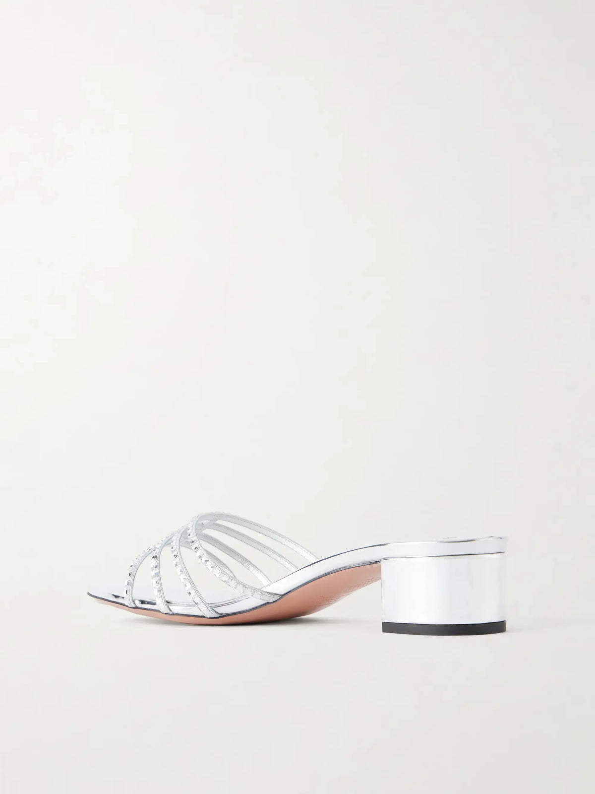 Sensation 35 Embellished Metallic Leather Mule