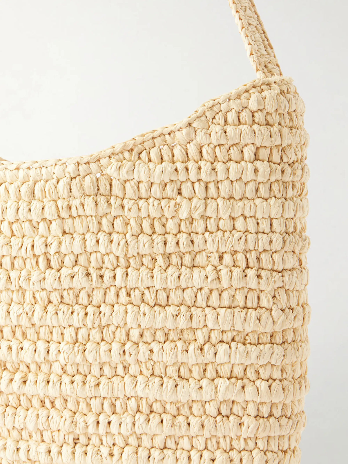 Alma Leather-trimmed Raffia Tote