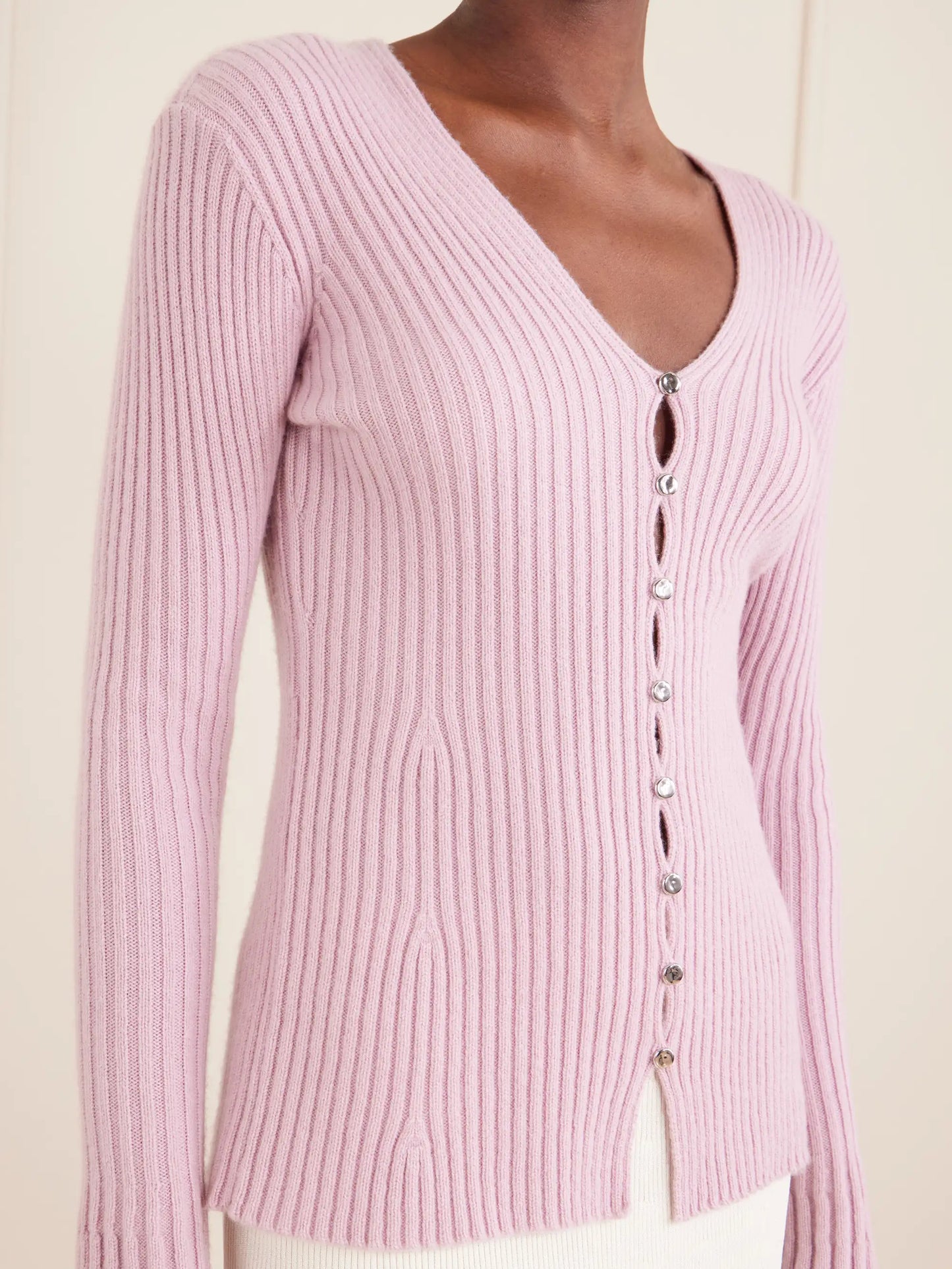 Valeria Ribbed-knit Cashmere Cardigan