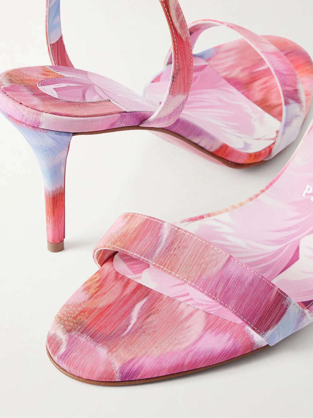 Miss Z 80 Floral-print Crepe De Chine Sandals