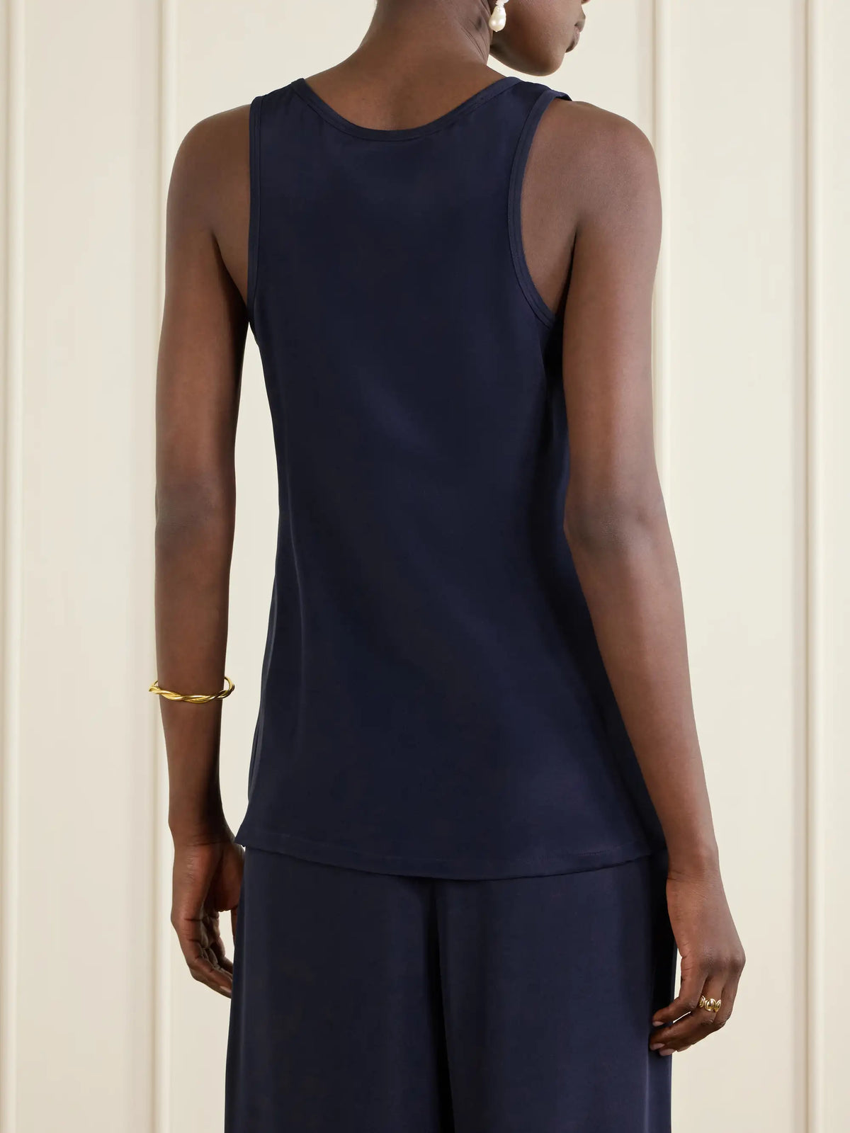 Max Mara Draped Silk Tank