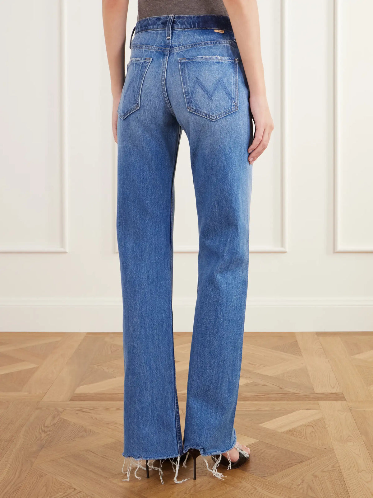 Mother Bookie Slit Twist Heel Mid-rise Bootcut Jeans