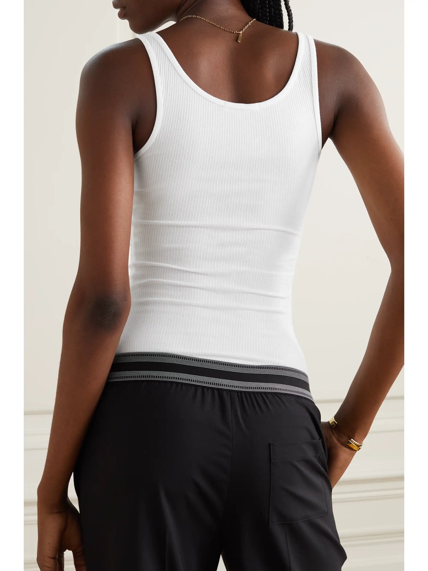 The Daily Ribbed Stretch-cotton Tank