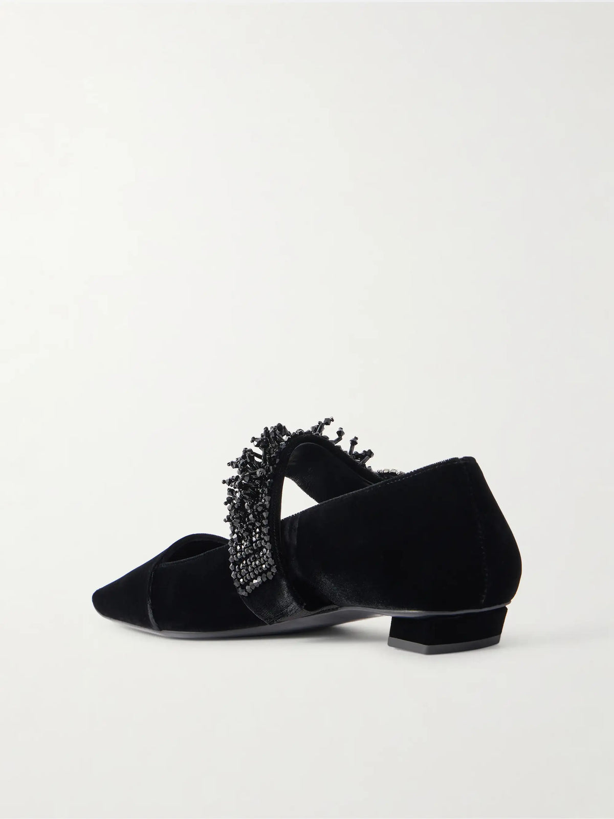 Belle Vivier 25 Embellished Velvet Mary Jane Pumps