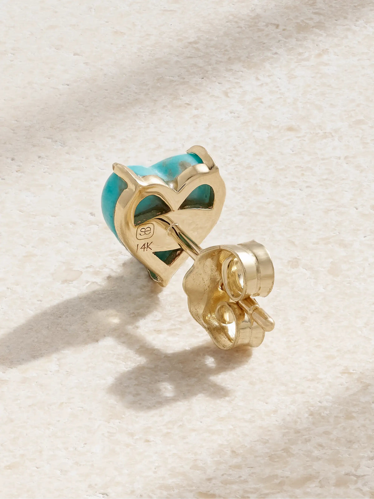 14-karat Gold, Turquoise And Diamond Single Earring