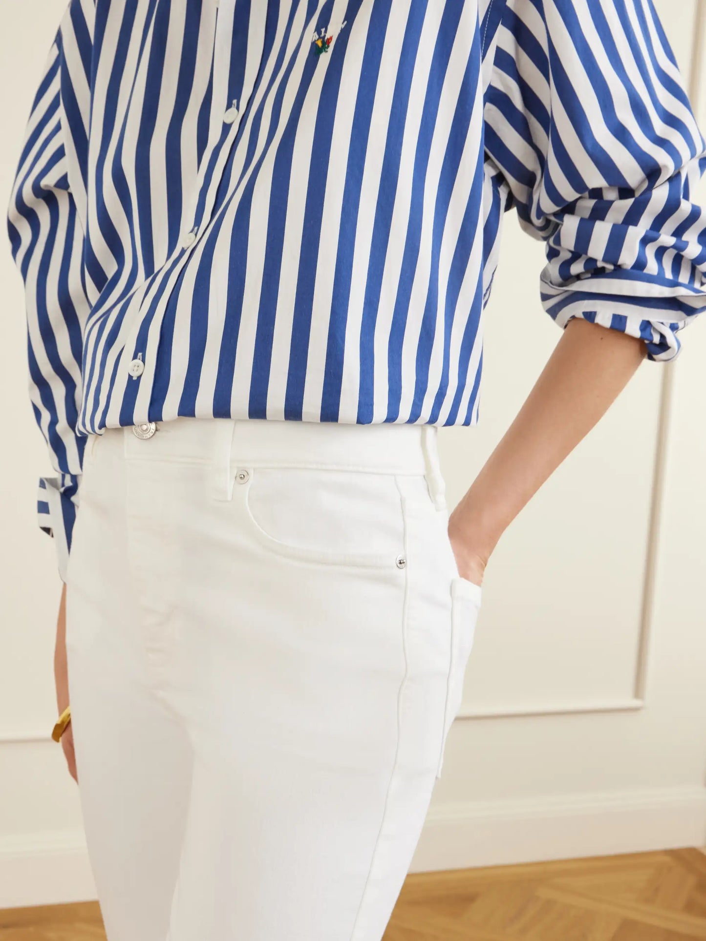 High Rise Skinny High-rise Skinny-leg Cotton-blend Jeans