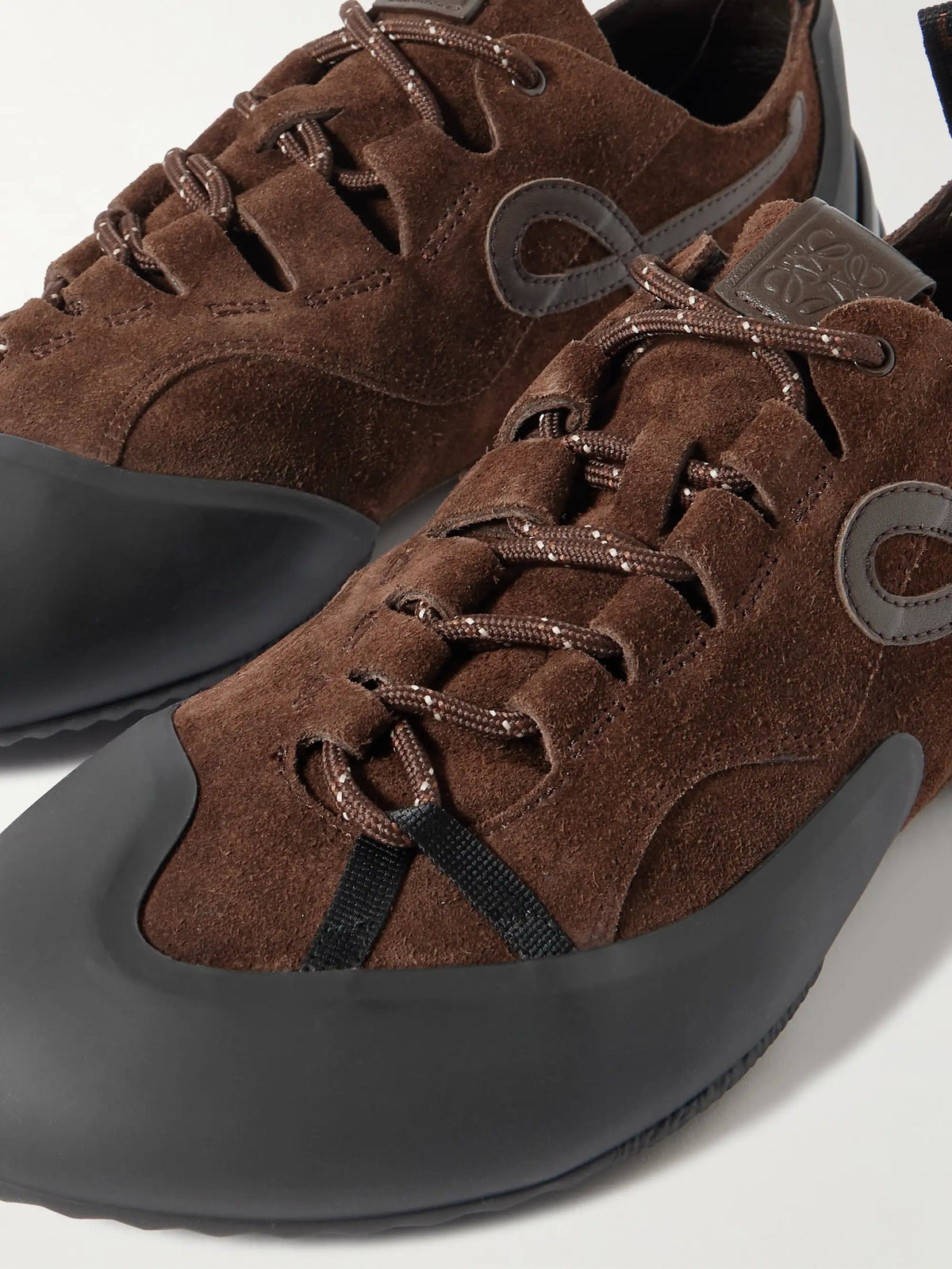 Grip Tpu And Leather-trimmed Suede Sneakers