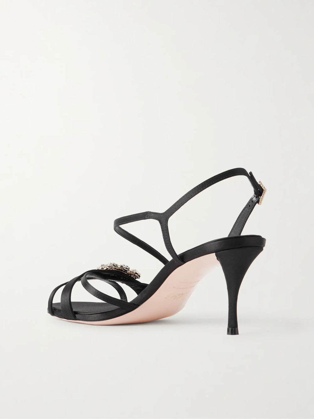 Efflorescence 65 Crystal-embellished Satin Sandals