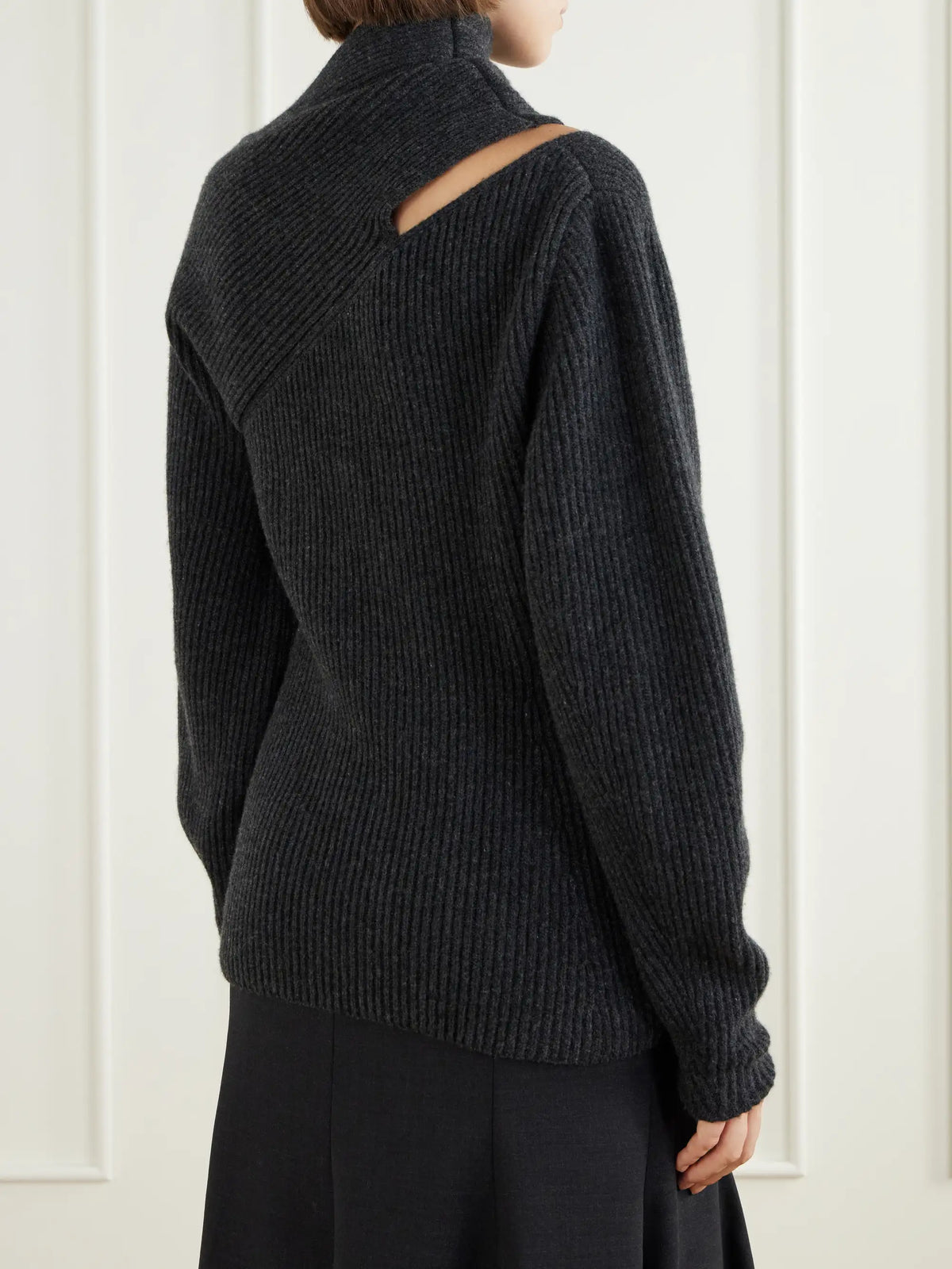 Carolina Herrera Cut-out Wool And Cashmere-blend Sweater