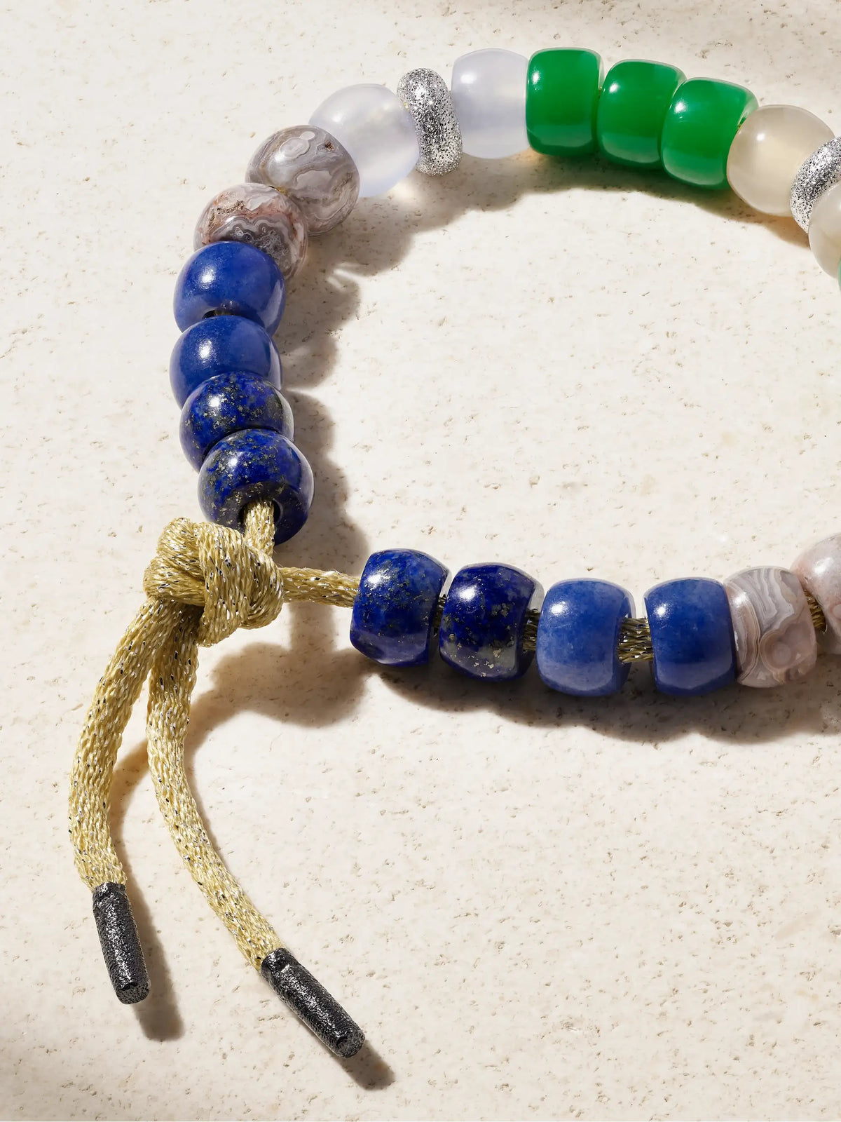 Forte Beads Montauk Sterling Silver, Multi-stone And Lurex Bracelet