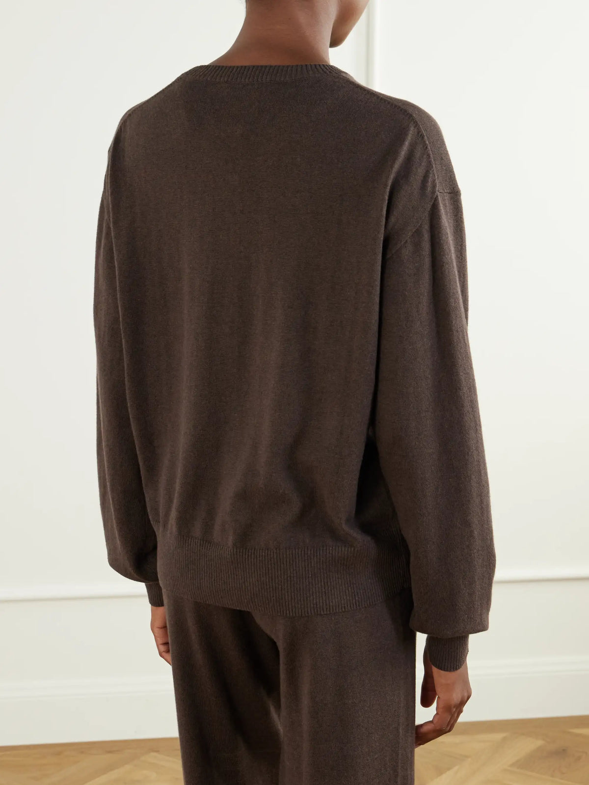 ÉTERNE Cotton And Cashmere-blend Sweater