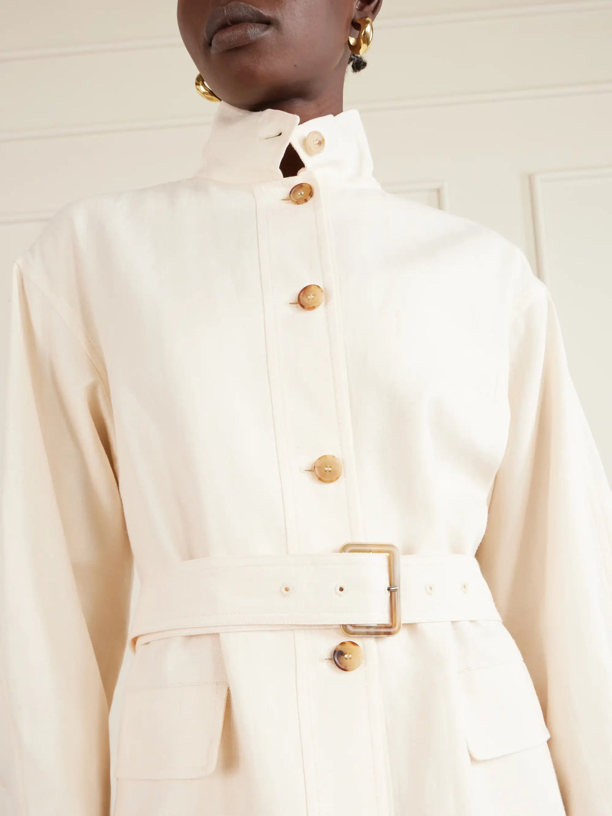 Loro Piana Lismore Belted Linen And Wool-blend Jacket