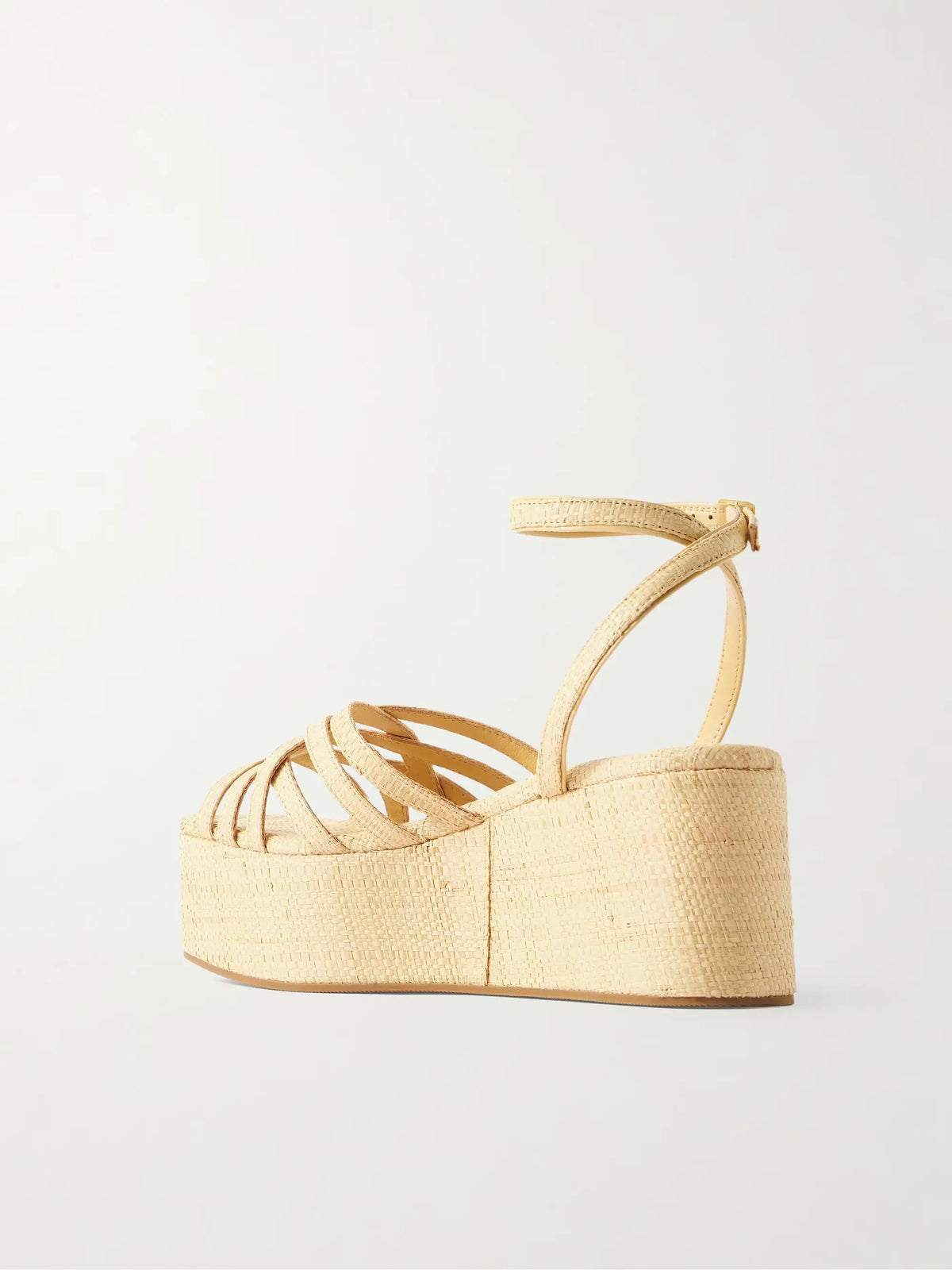 Channing Raffia Platform Wedge Sandals