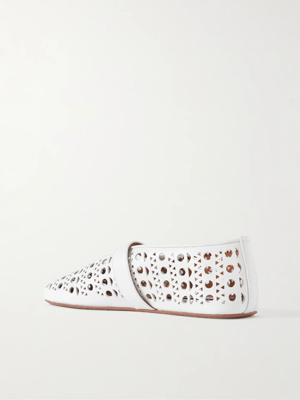 Perforated Leather Ballet Flats